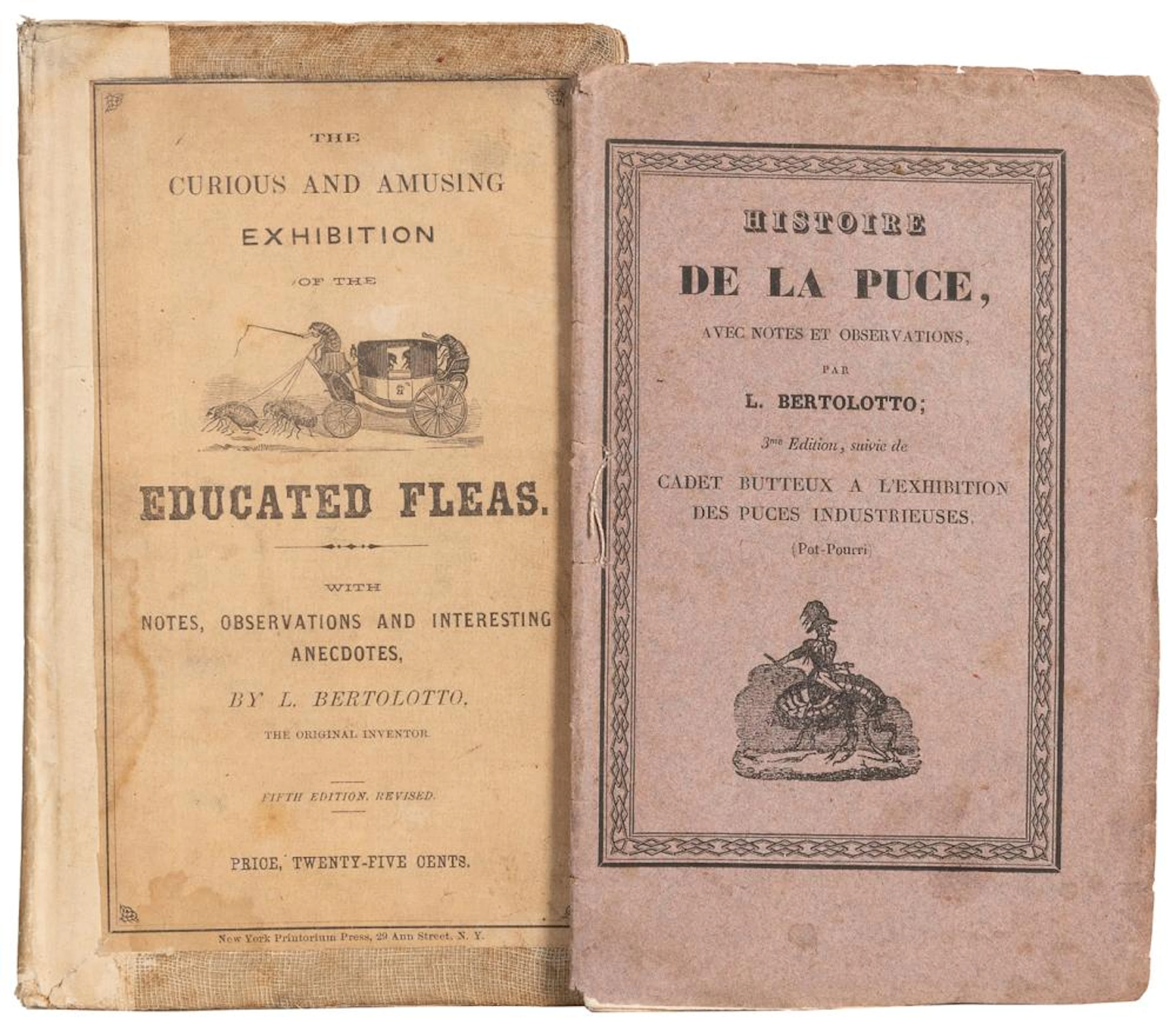 [FLEA CIRCUS] BERTOLOTTO, Louis (1802 ? 87). Two Works by t...