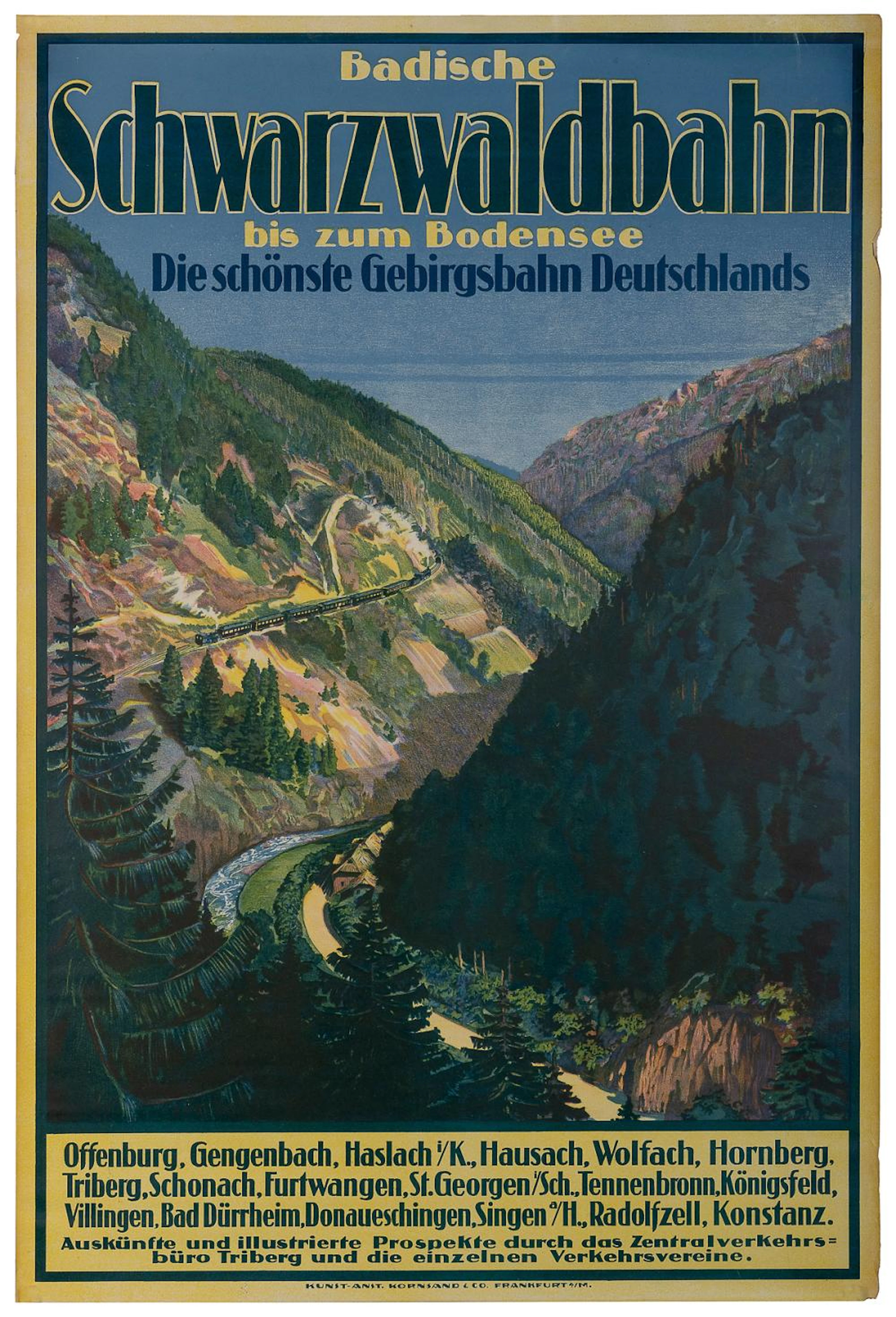Badische Schwarzwaldbahn bis zum Bodensee. Frankfurt: Korns...