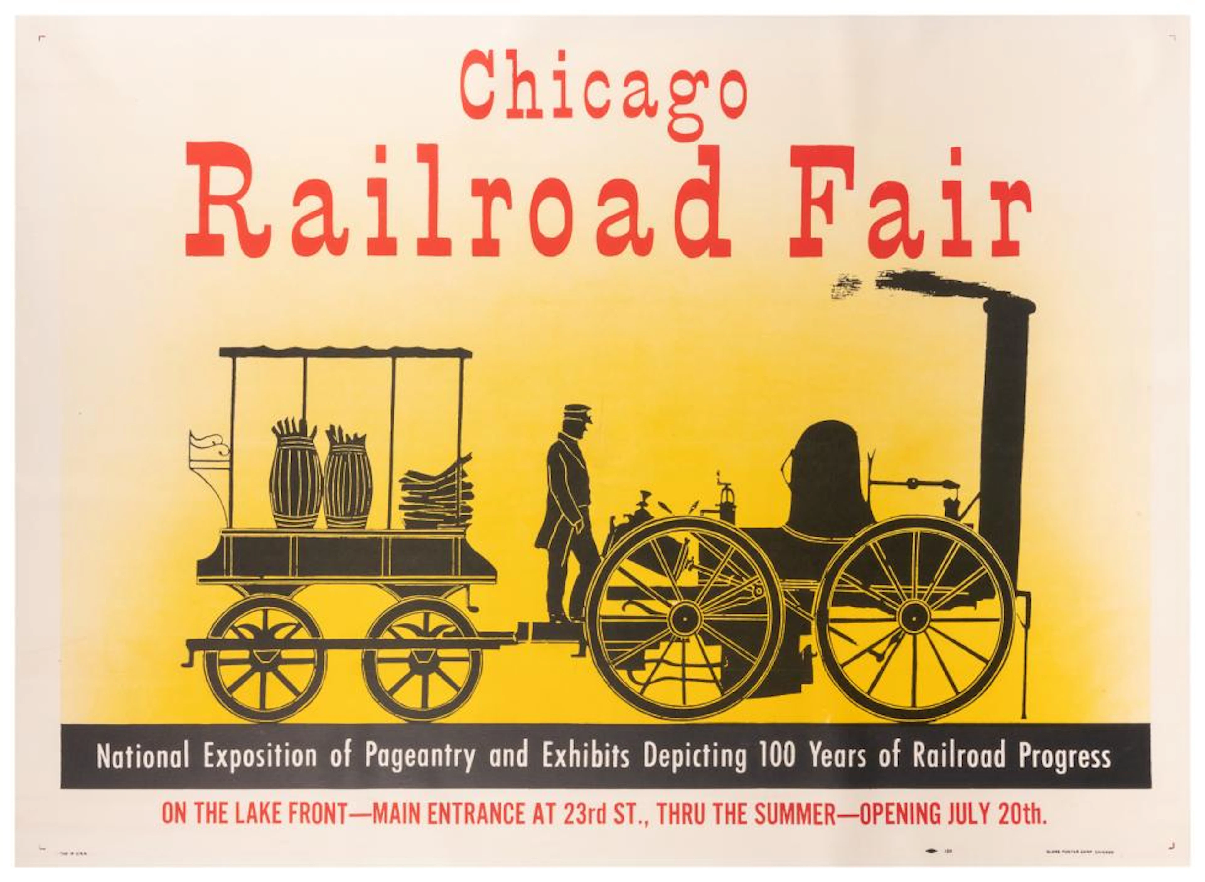 Chicago Railroad Fair. 1948. Chicago: Globe Poster Corp. A ...