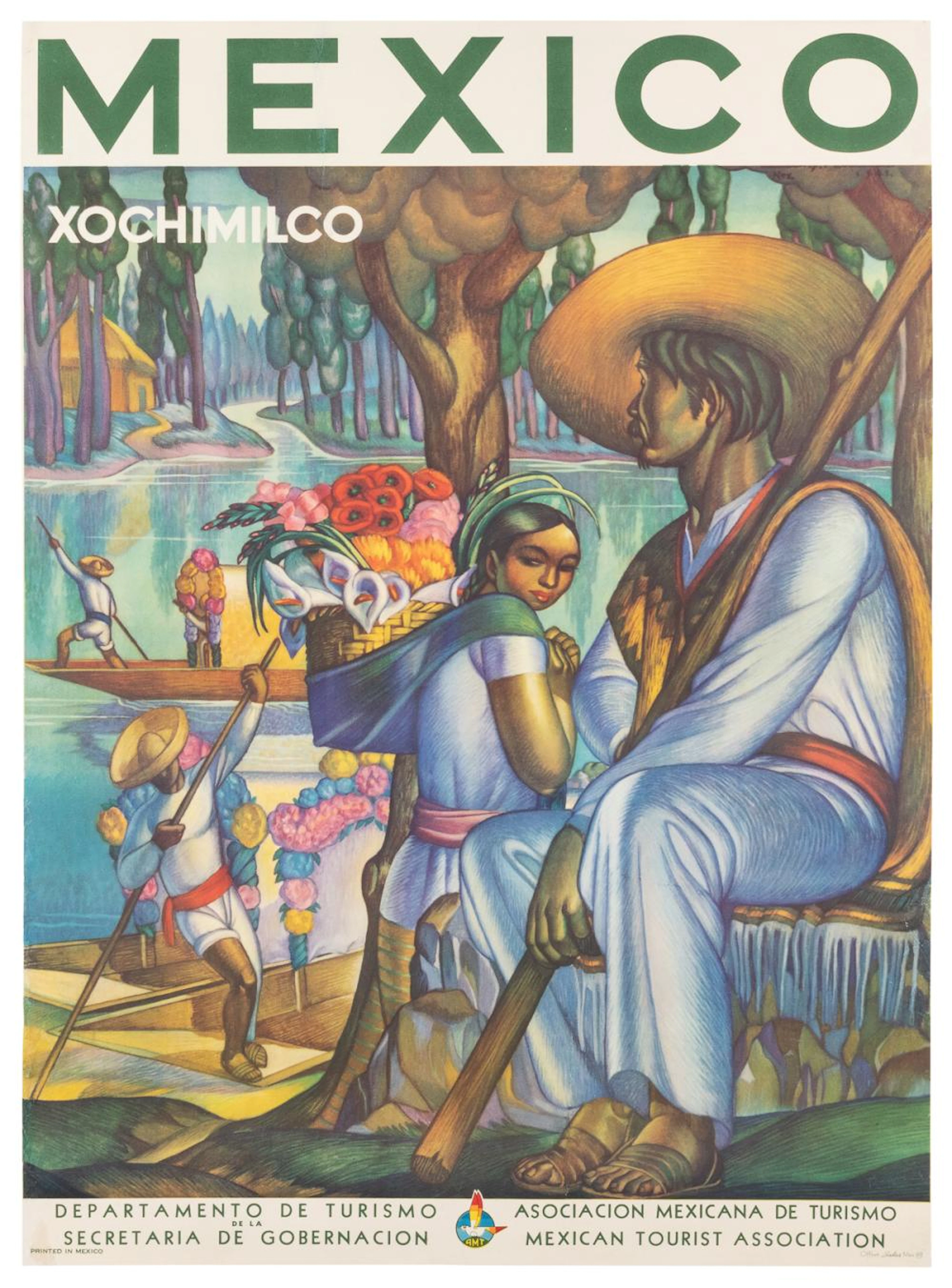 Mexico / Xochimilco. Mexico: Offset Galas, ca. 1950s. Mexic...