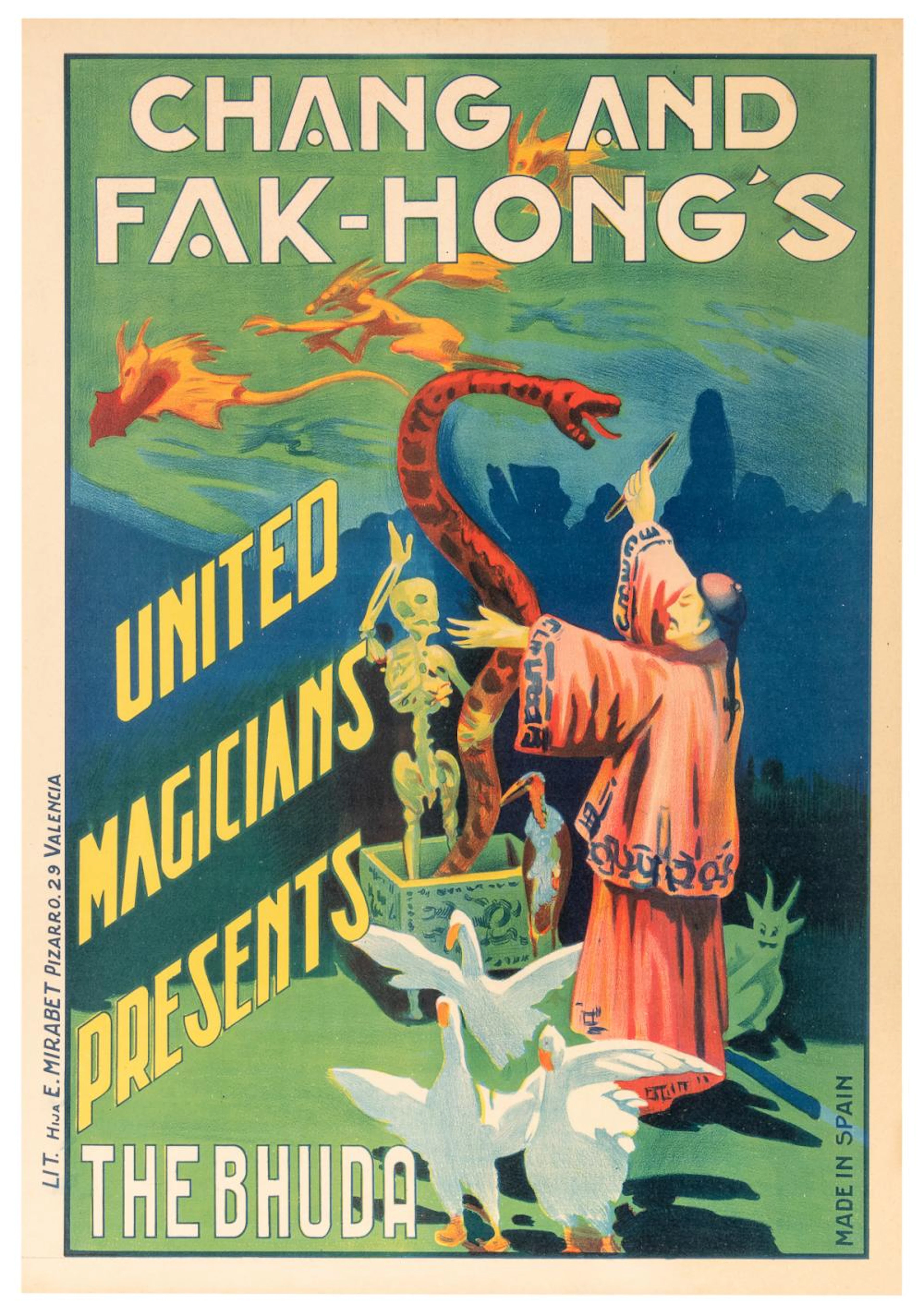 Chang and Fak Hong. Group of six magic posters. Valencia: ...