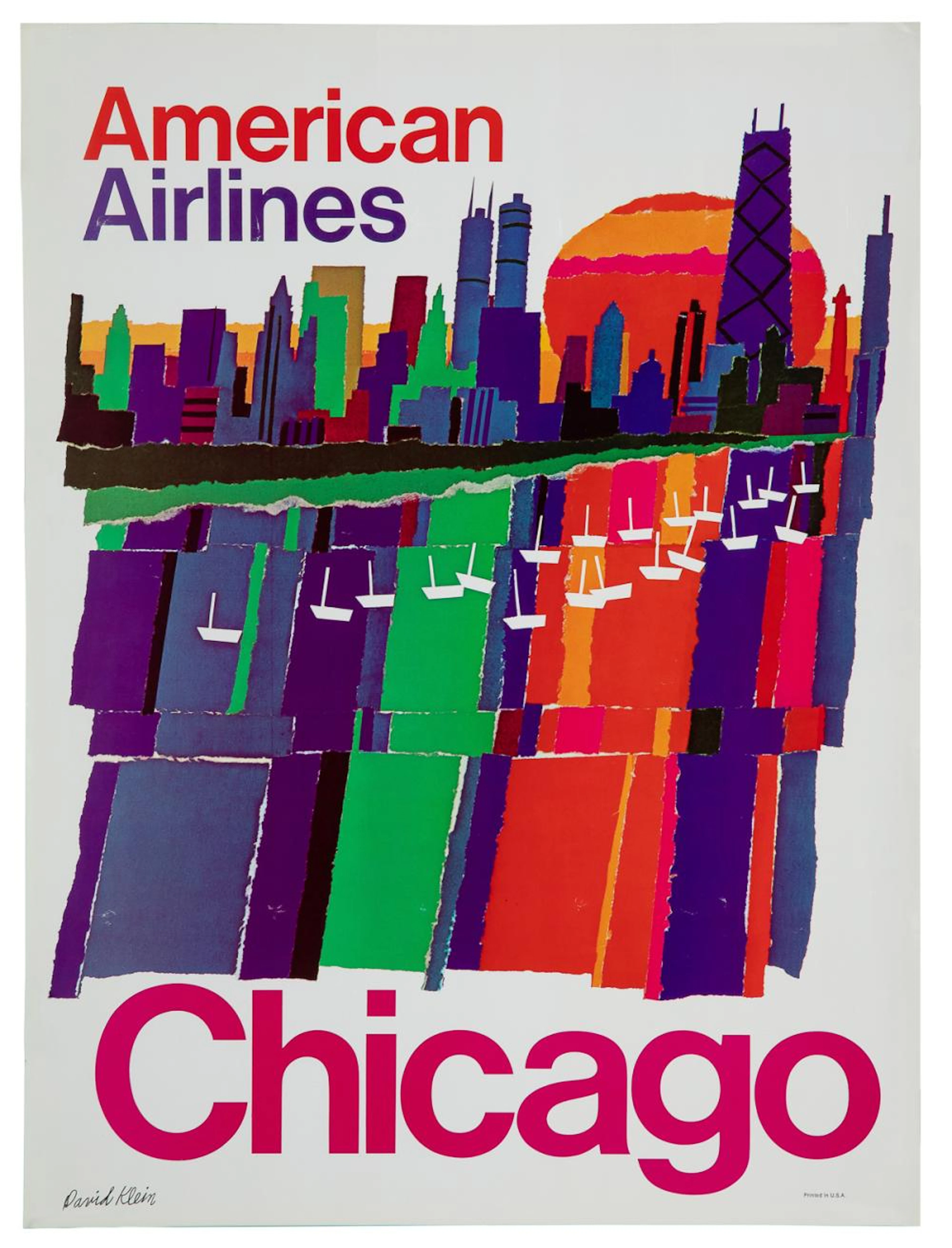 KLEIN, David (1918-2005). American Airlines / Chicago. USA,...