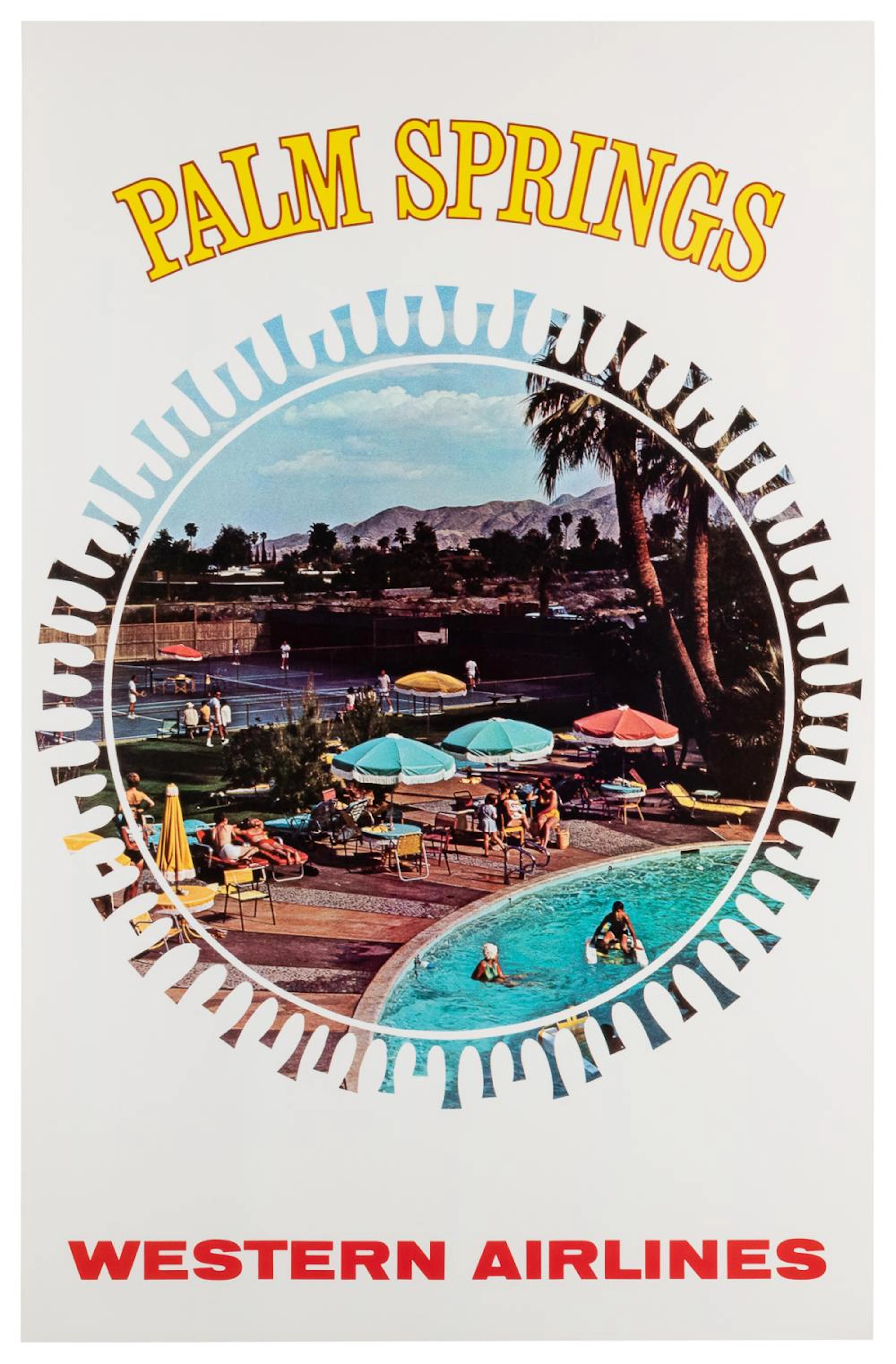 Palm Springs / Western Airlines. Circa 1970s. Photographic ...