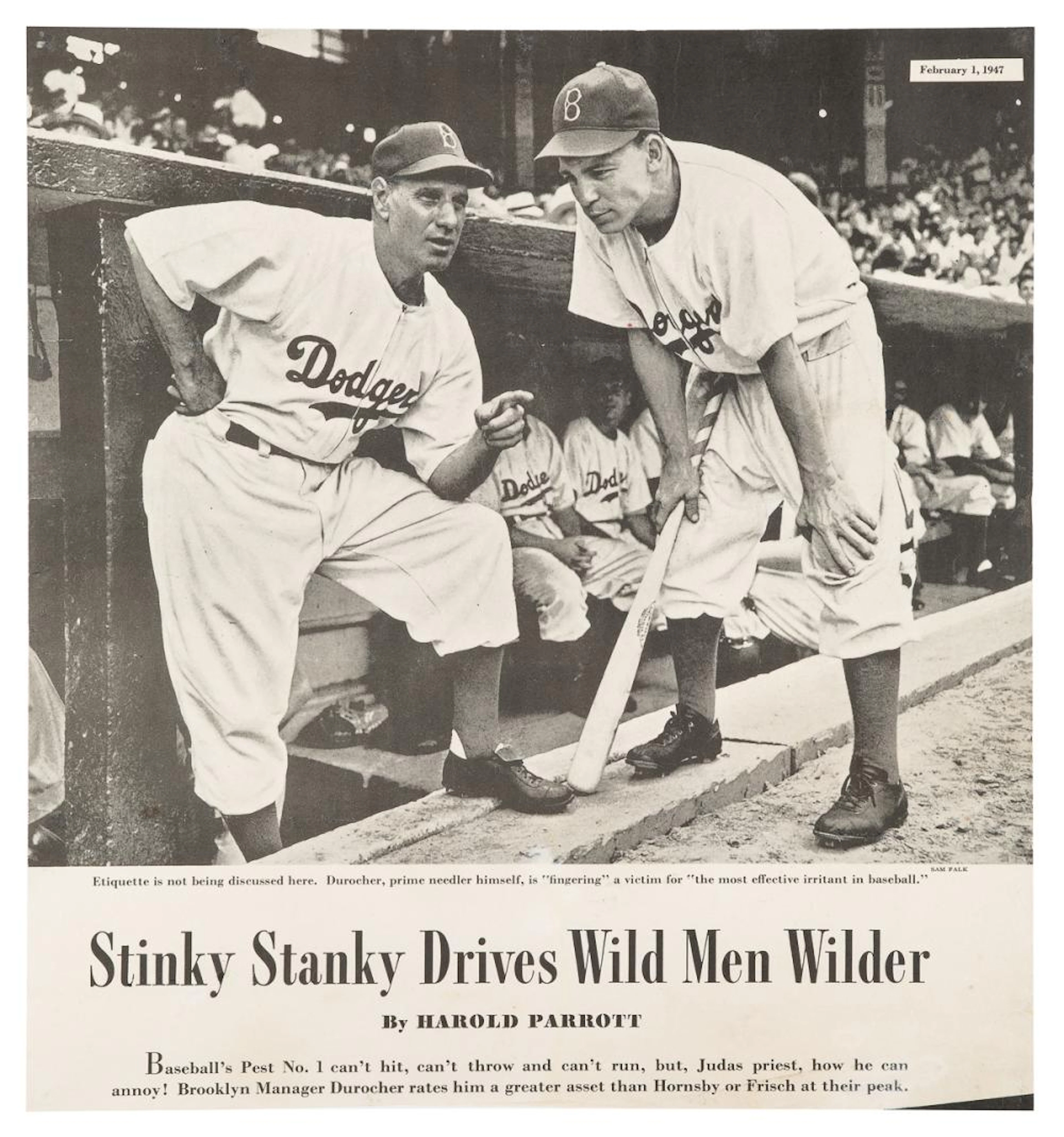 Stinky Stanky Drives Wild Men Wilder. 1947. Newsstand poste...