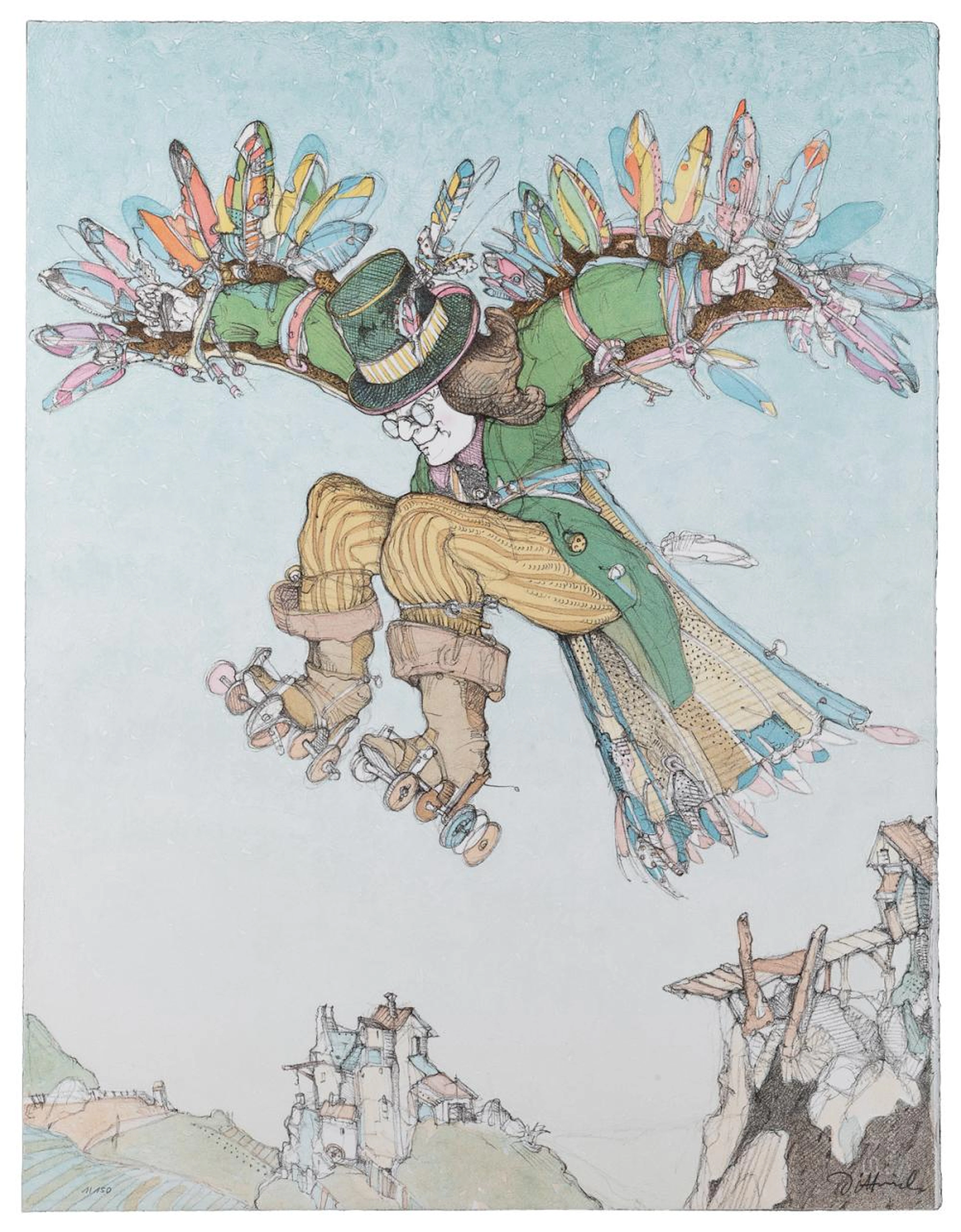 DITTRICH, Simon (German, b. 1940). Durch die Lüfte. Offenba...