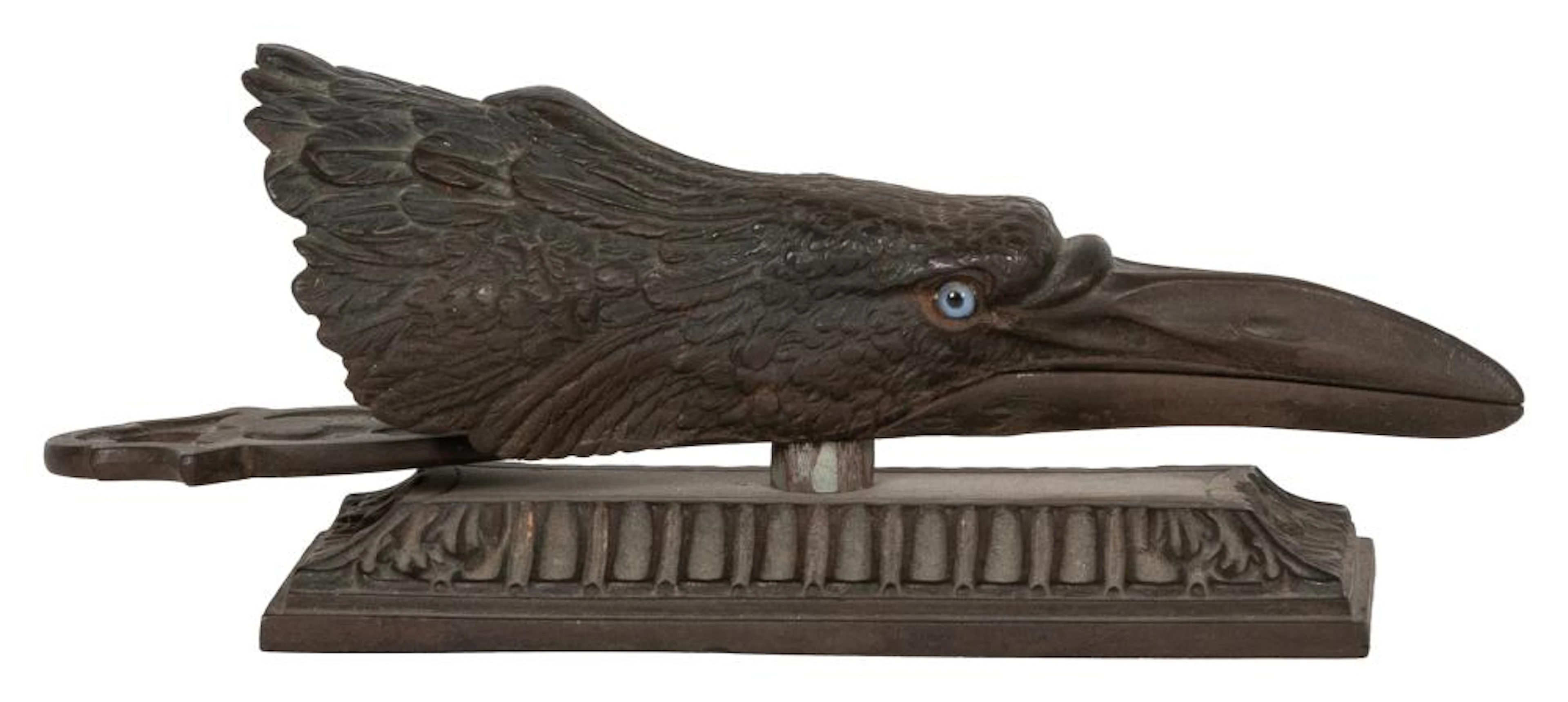 [DECORATIVE ART]. Letter holder with a Raven?s Head. [Ca. 2...