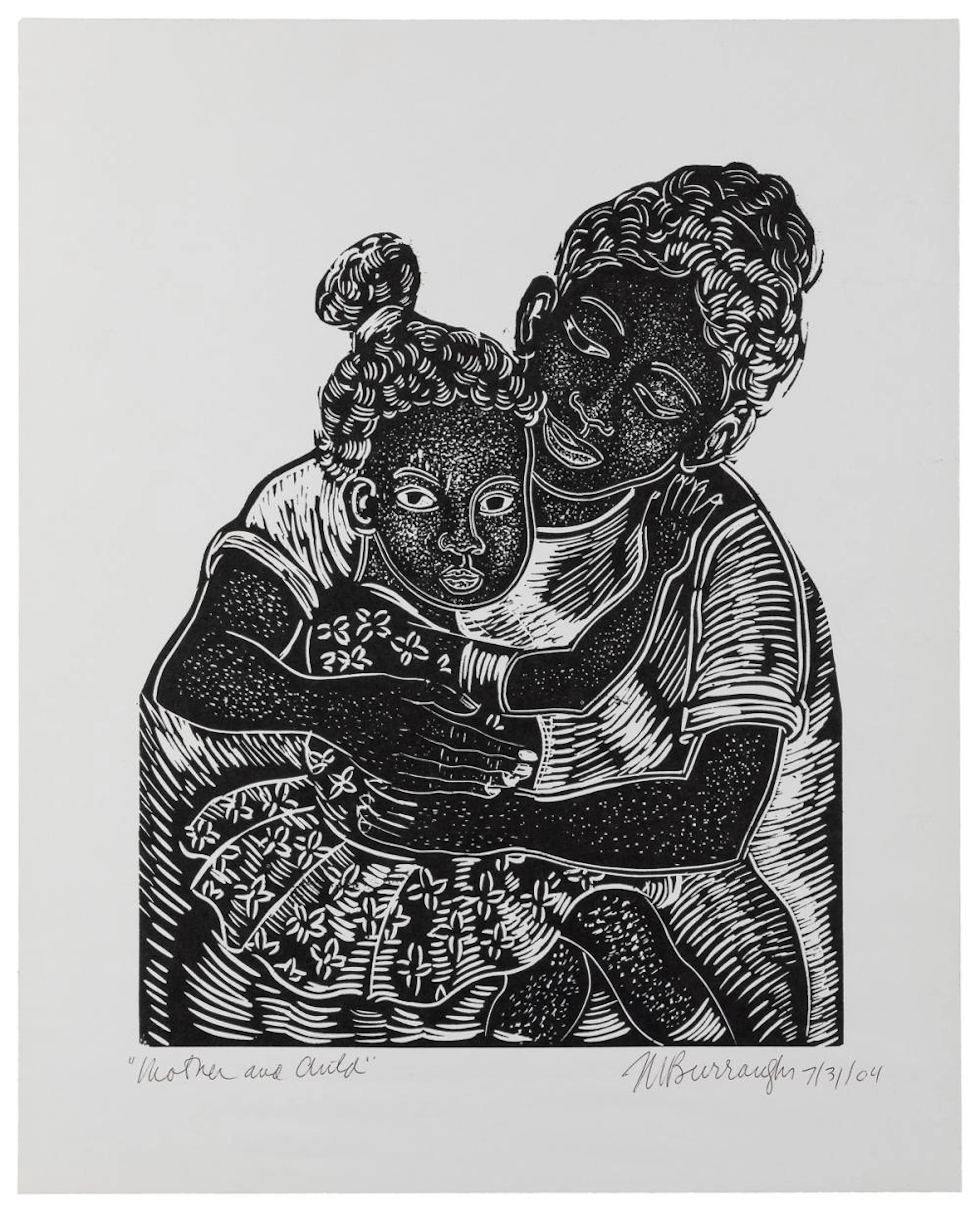 BURROUGHS, Margaret (American, 1915-2010). Mother and Child...