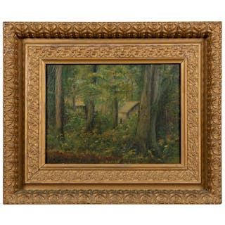 WEIR, J. Alden (American, 1852-1919). House in Forest. Not ...