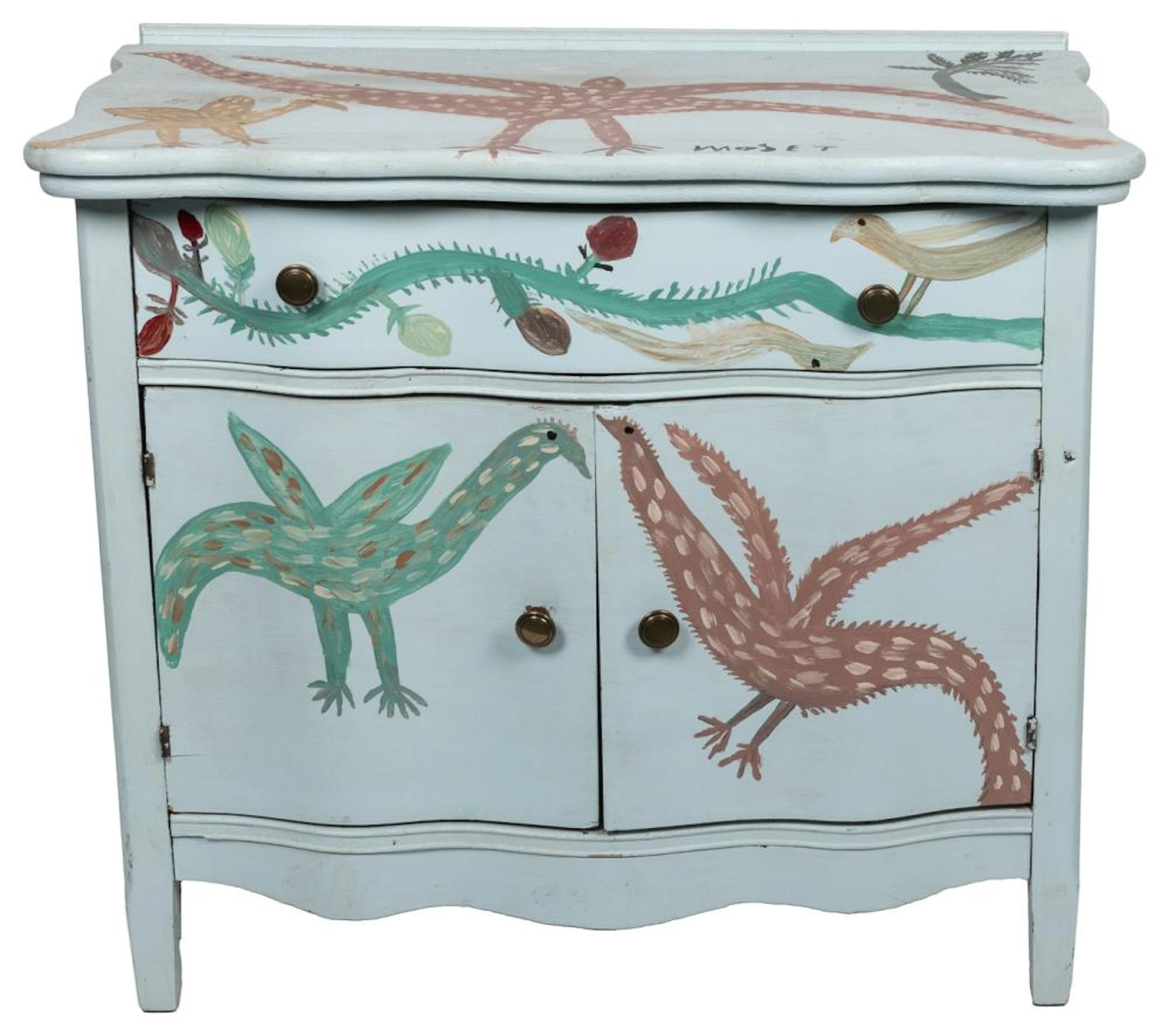 TOLLIVER, Mose (American, 1925-2006). Painted Dresser. Acry...