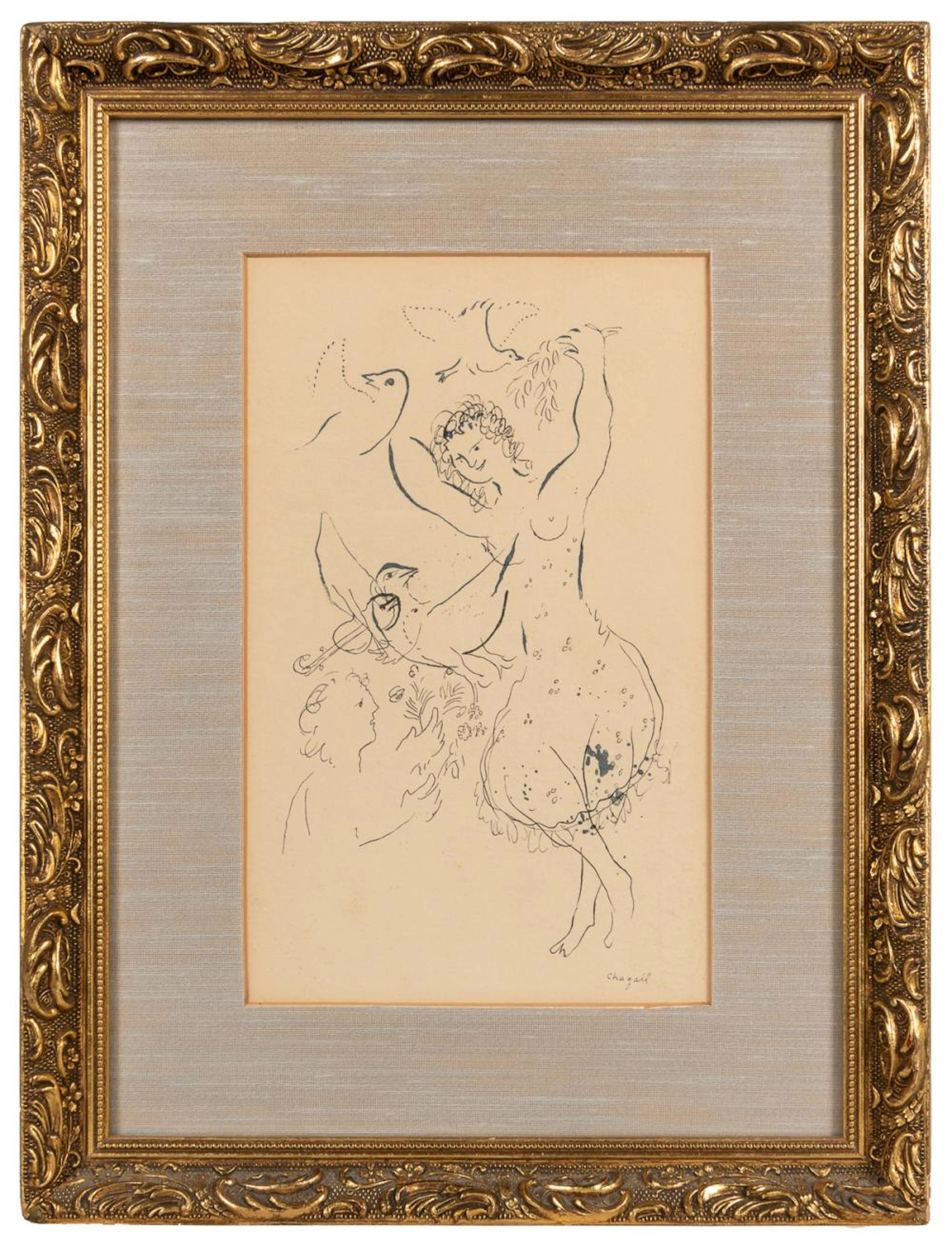 CHAGALL, Marc (Russian-French, 1887-1985) La Danseuse Aux O...