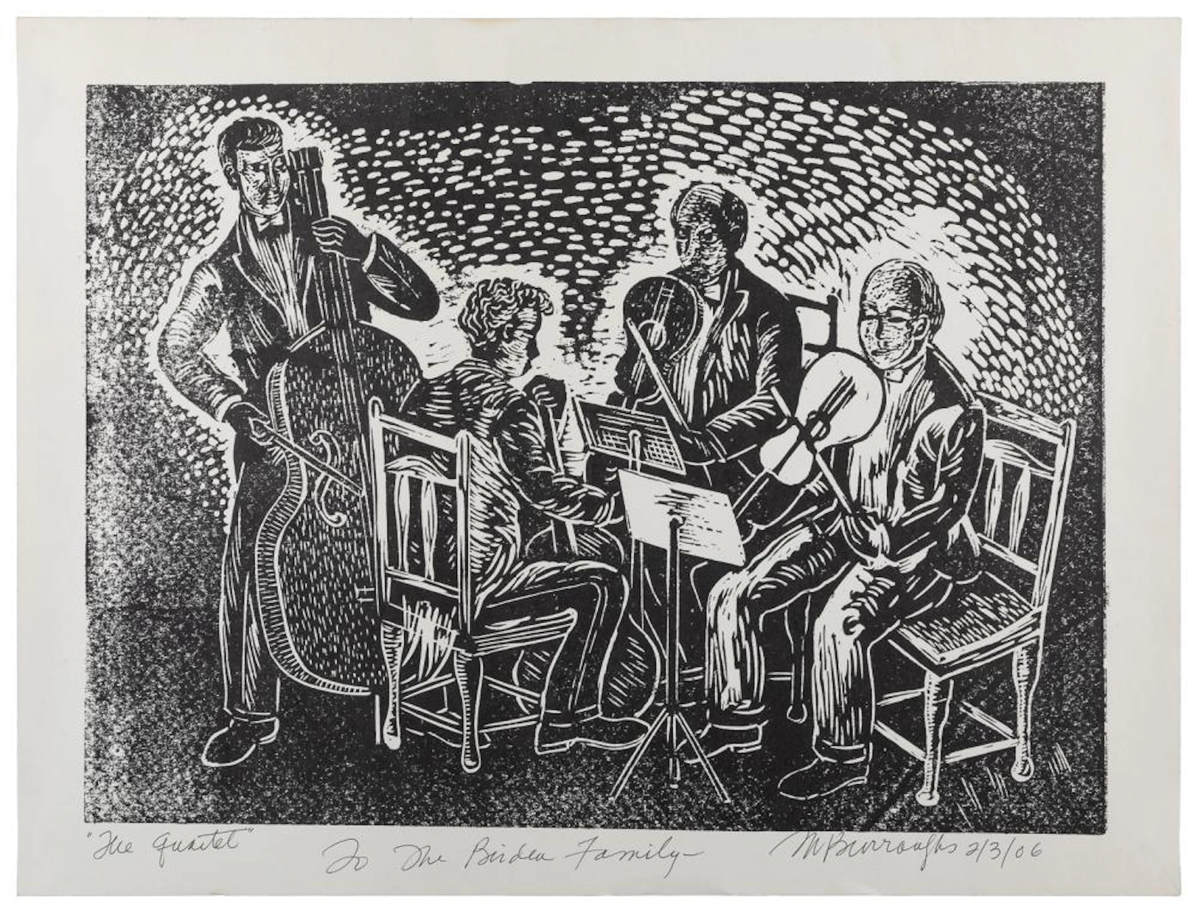 BURROUGHS, Margaret (American, 1915-2010). The Quartet. 200...