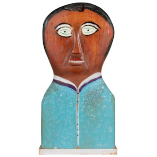 DAWSON, William (American, 1901-1990) Large Wood Carved and...