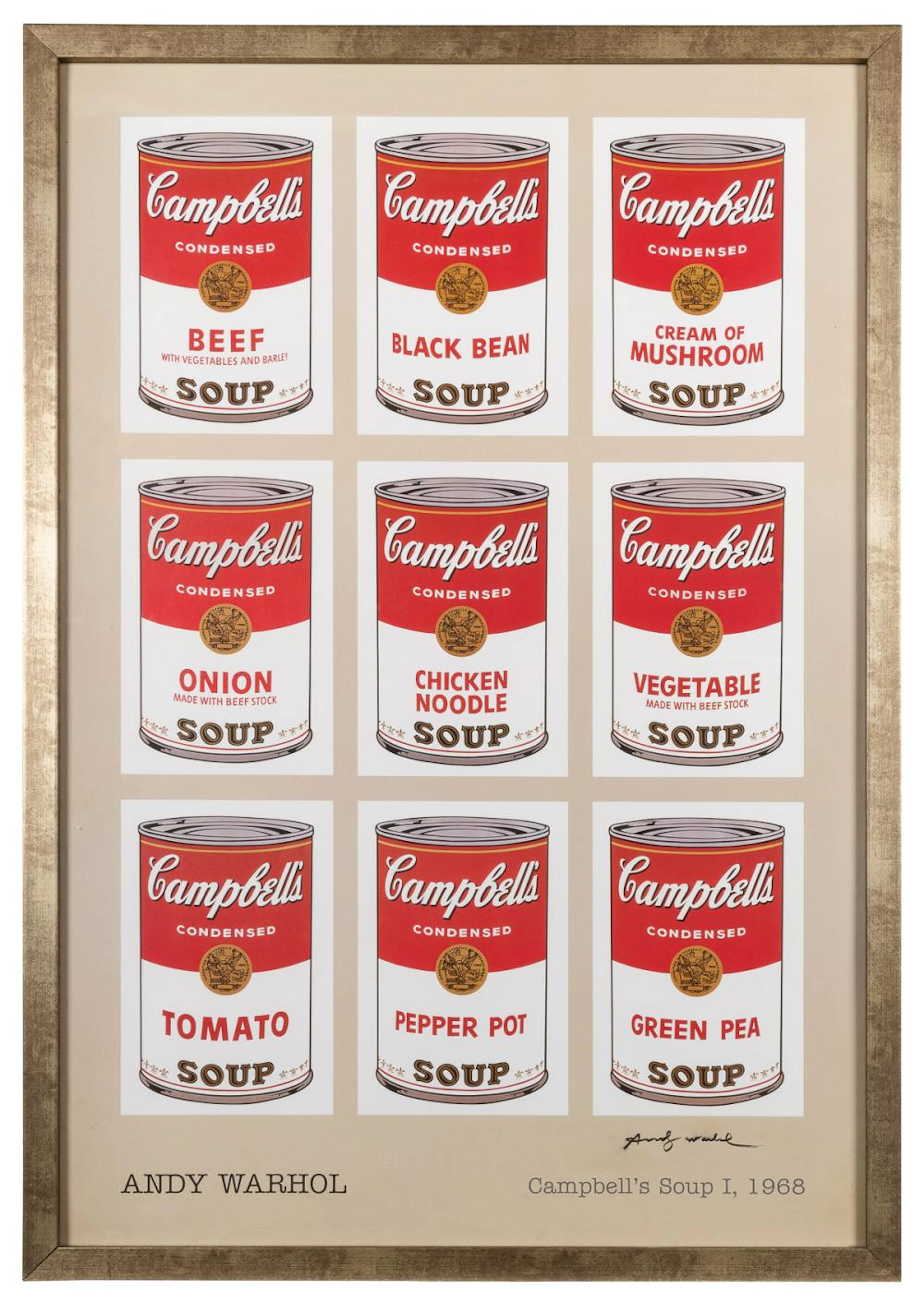 WARHOL, Andy (American, 1928-1987). Campbell?s Soup I, 1968...