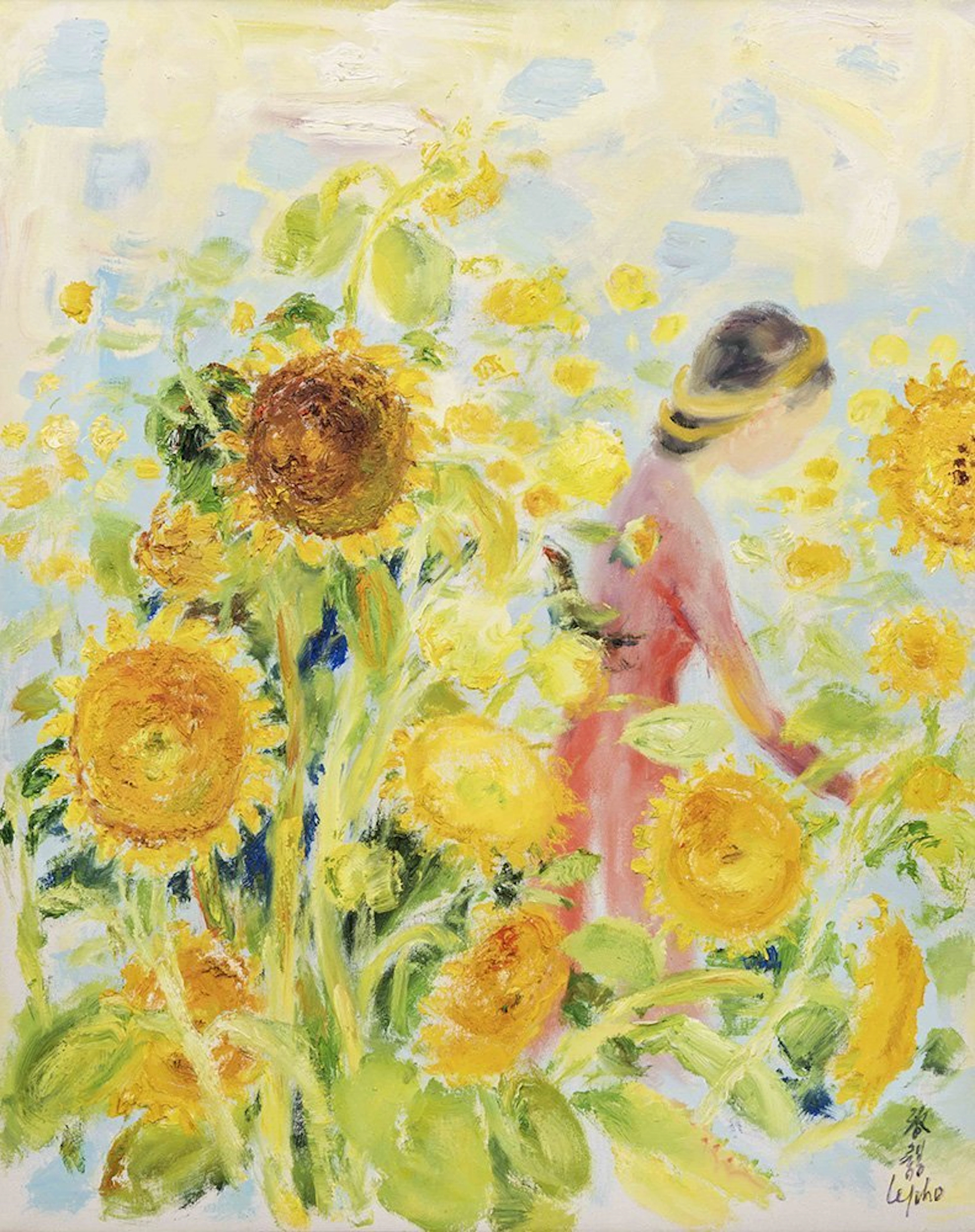 Le Pho (1907-2001) Woman in Garden Large