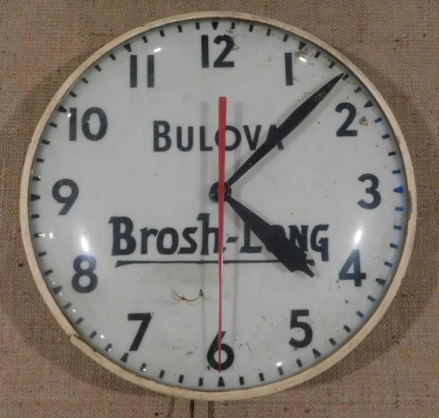 BULOVA ADVERTISING CLOCK VINTAGE ANTIQUE