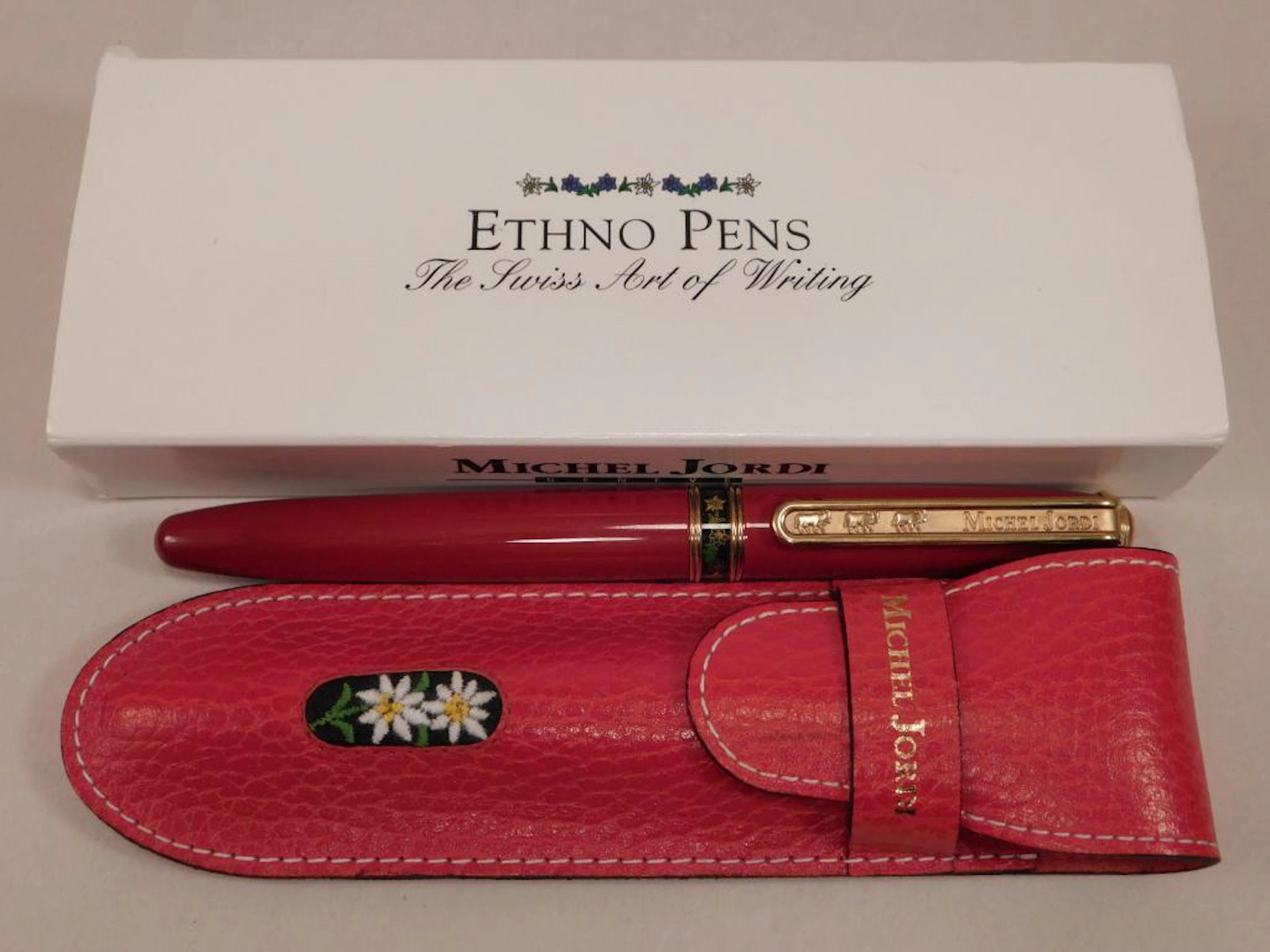 ETHNO MICHEL JORDI PEN SWISS WITH CASE AND REPLACEMENT