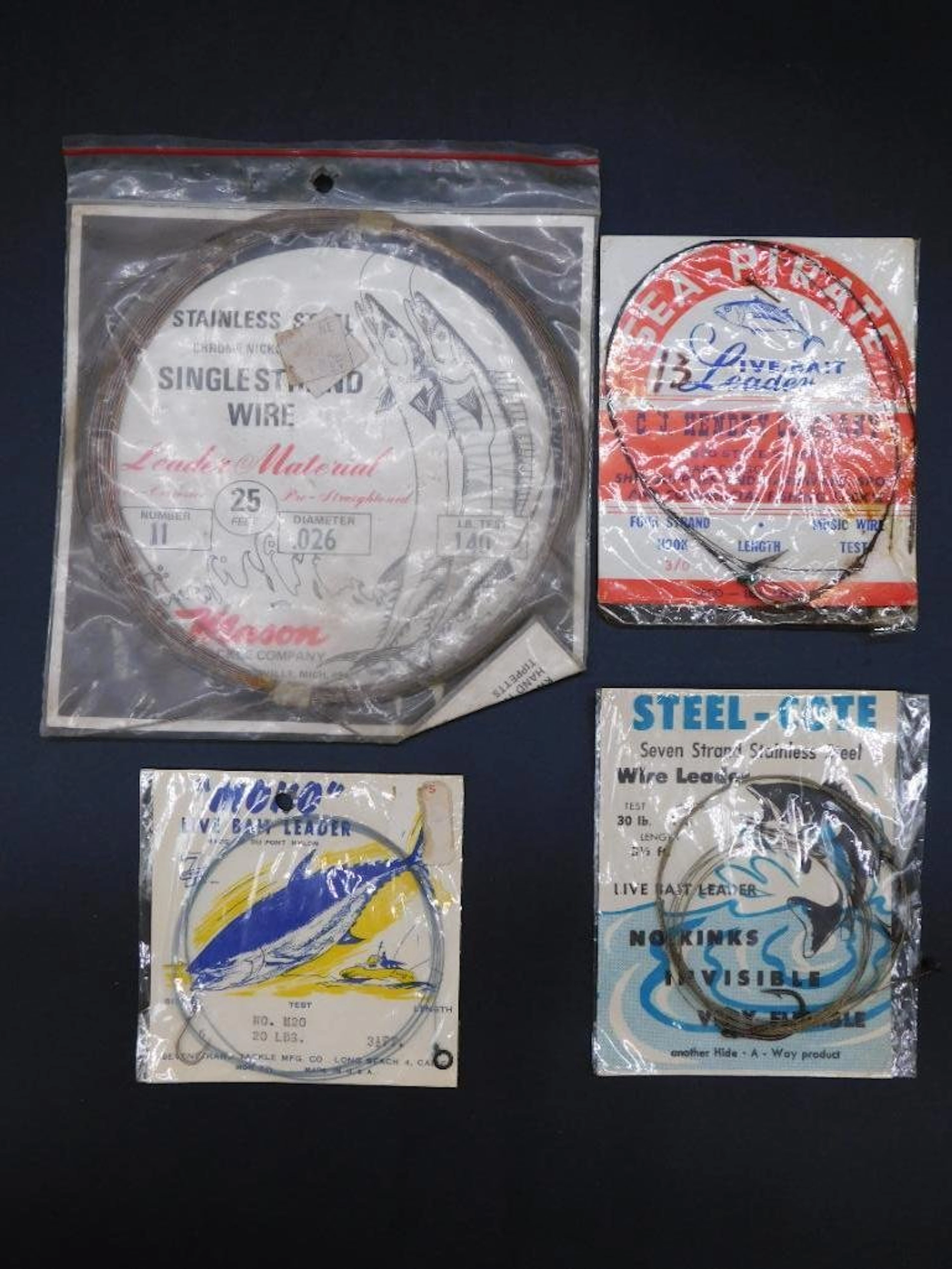 MIXED LOT OF LIVE BAIT LEADER ANTIQUE VINTAGE