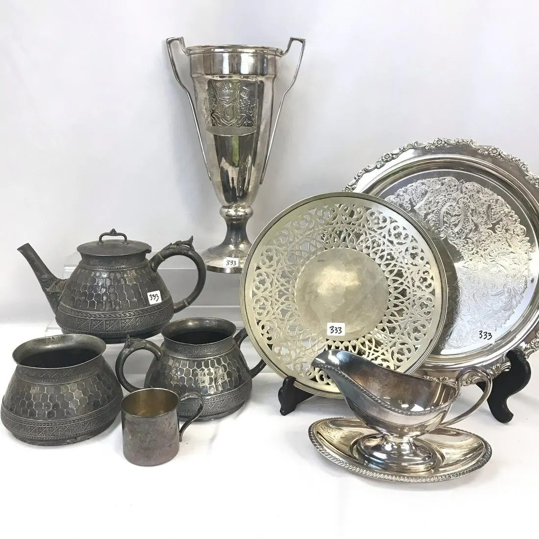 Large Group of Fancy Silver Plate -Aesthetic Movement, More! | Barnebys