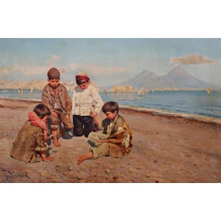 Giovanni Battista (Italian, 1858-1925) Oil Painting - Naples, Italy
