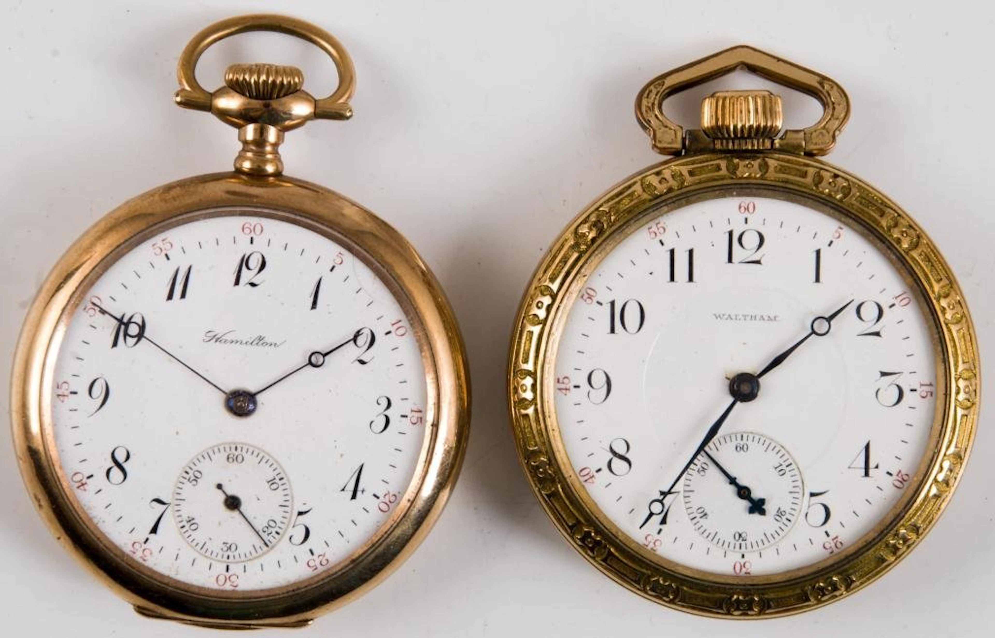 Waltham "Venus" and Hamilton Pocket Watches