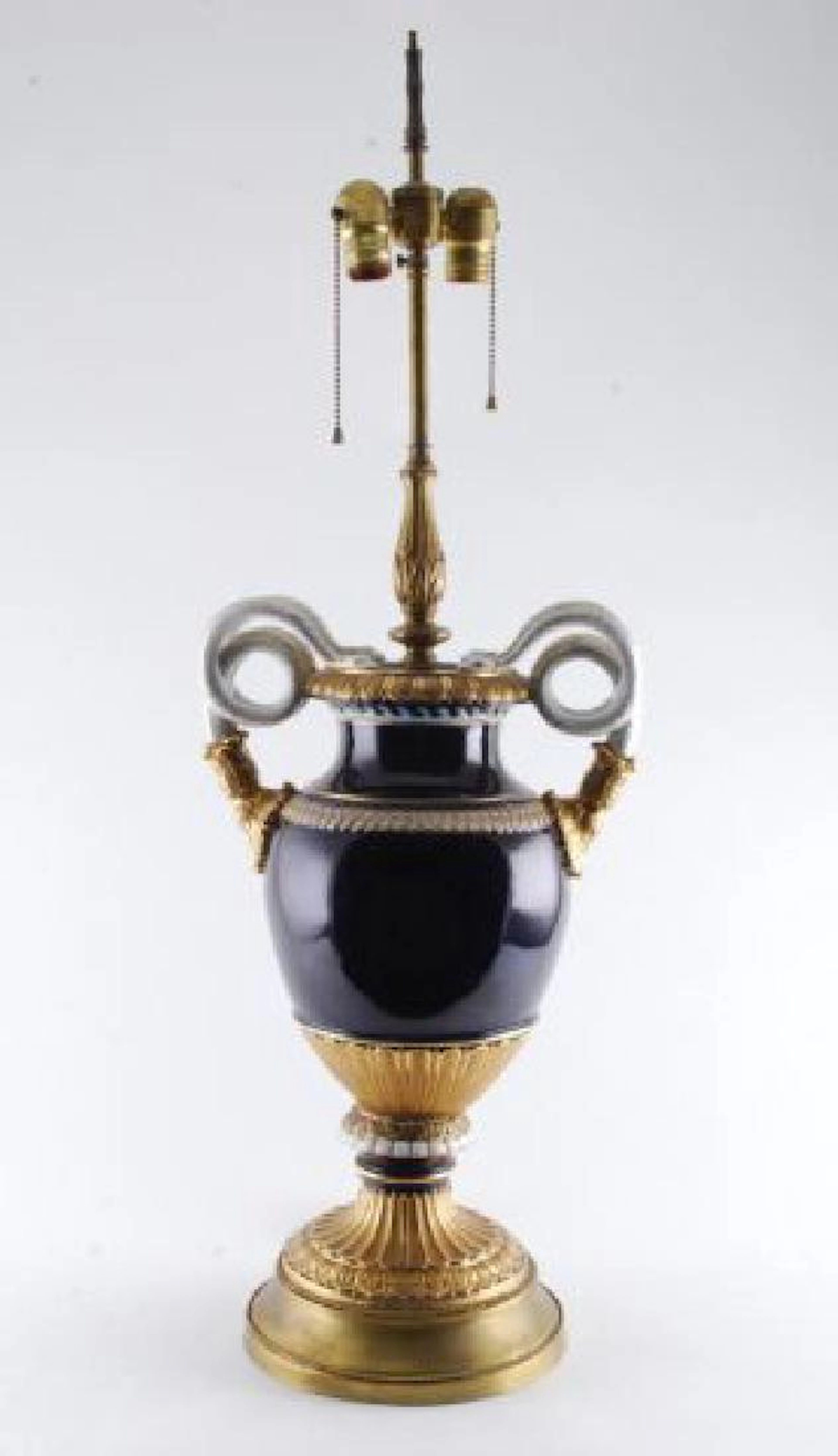 MEISSEN PORCELAIN URN FITTED for a TABLE LAMP