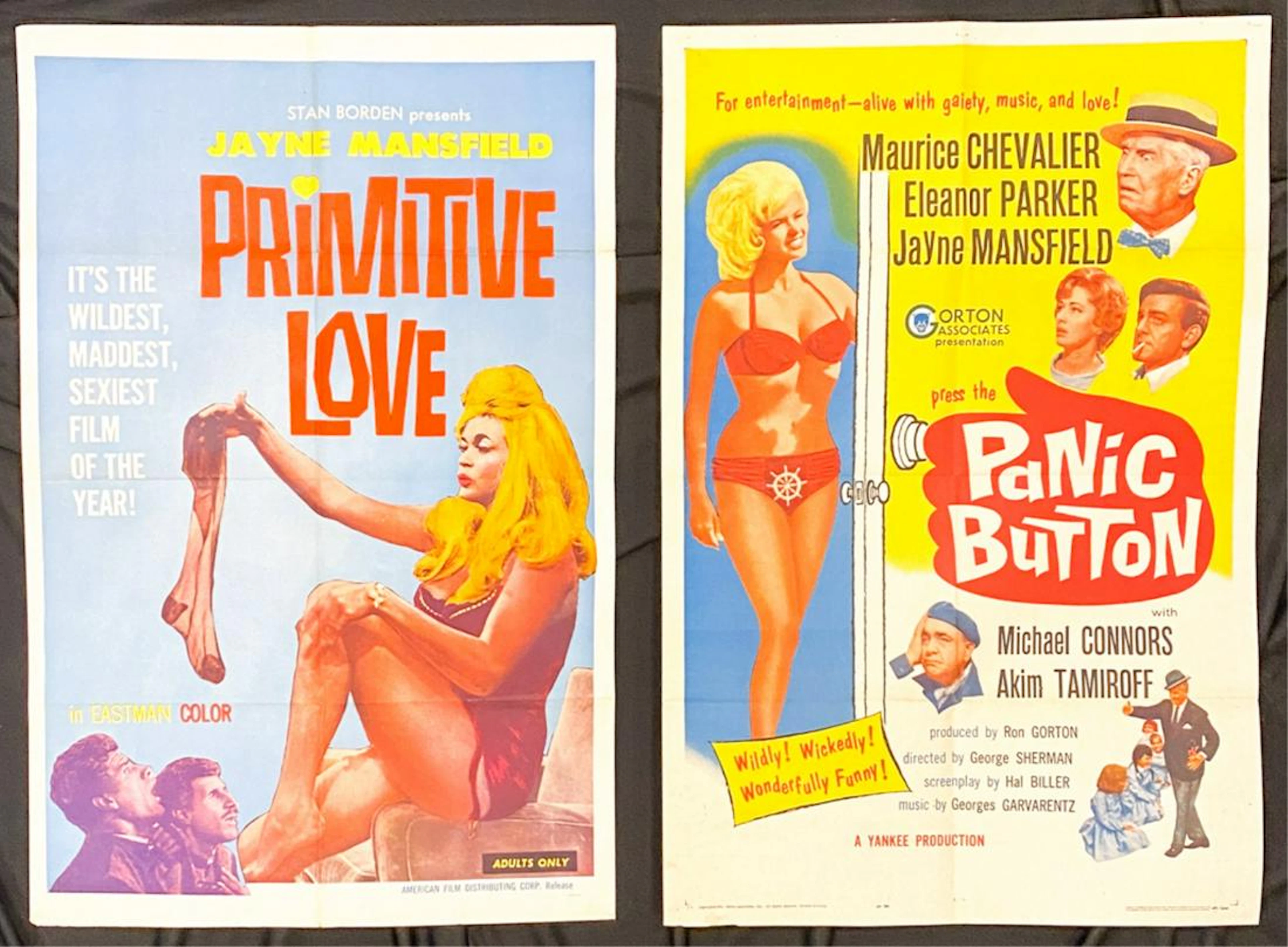 (2) one sheet jayne mansfield movie posters
