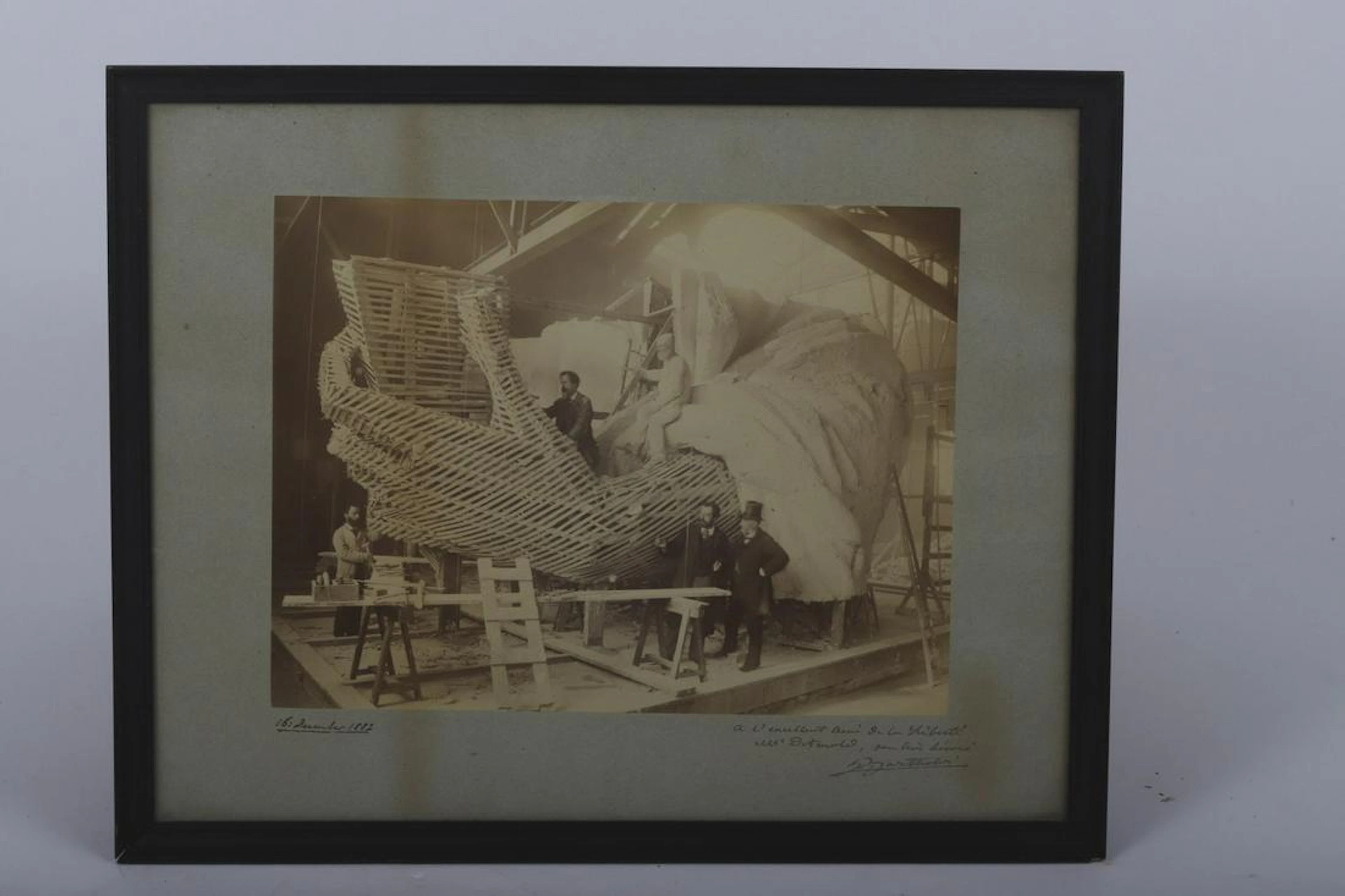 BARTHOLDI SIGNED STATUE OF LIBERTY PHOTOGRAPH