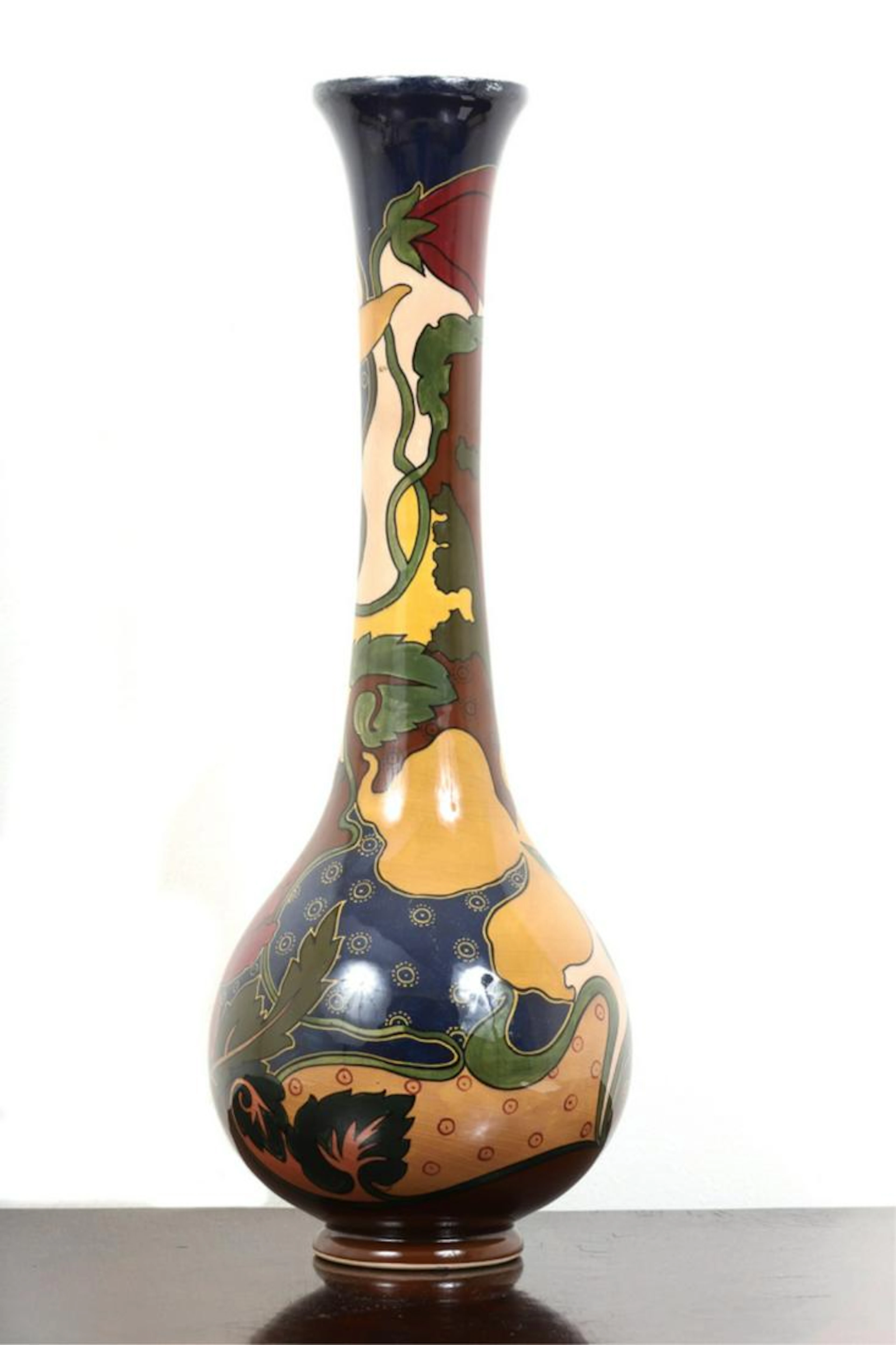IMPRESSIVELY TALL GOUDA VASE