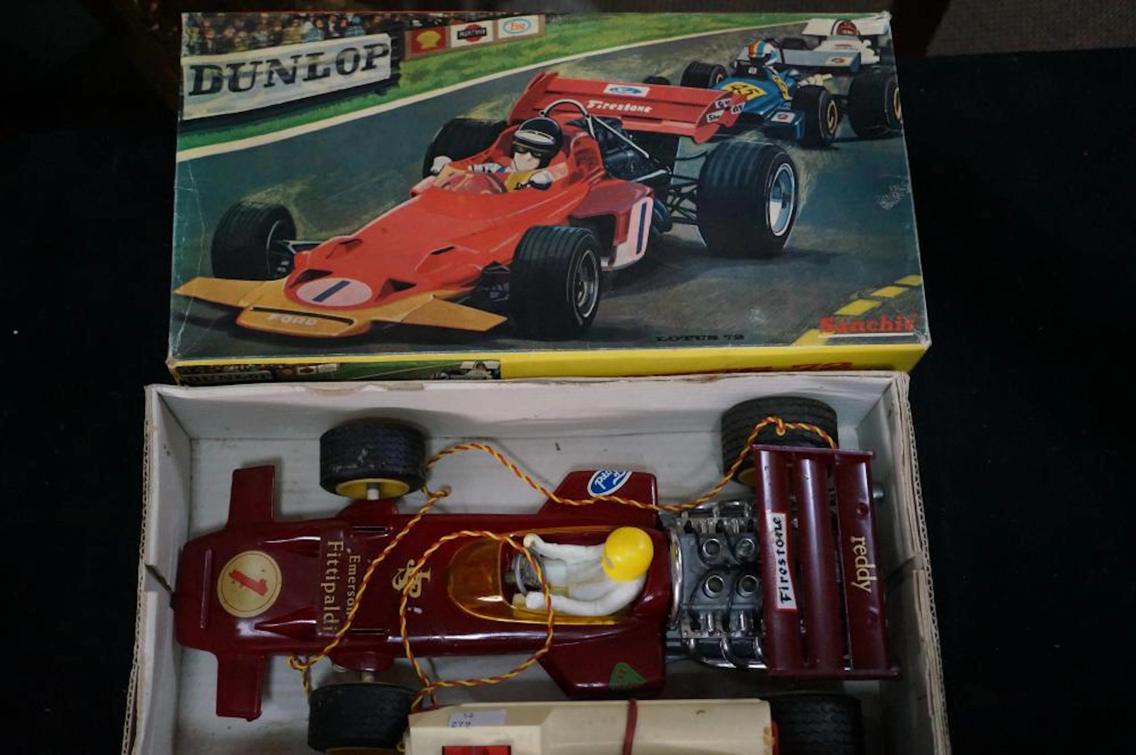 JPS Emerson Fittipaldi Lotus 72, battery operated racing car in original box