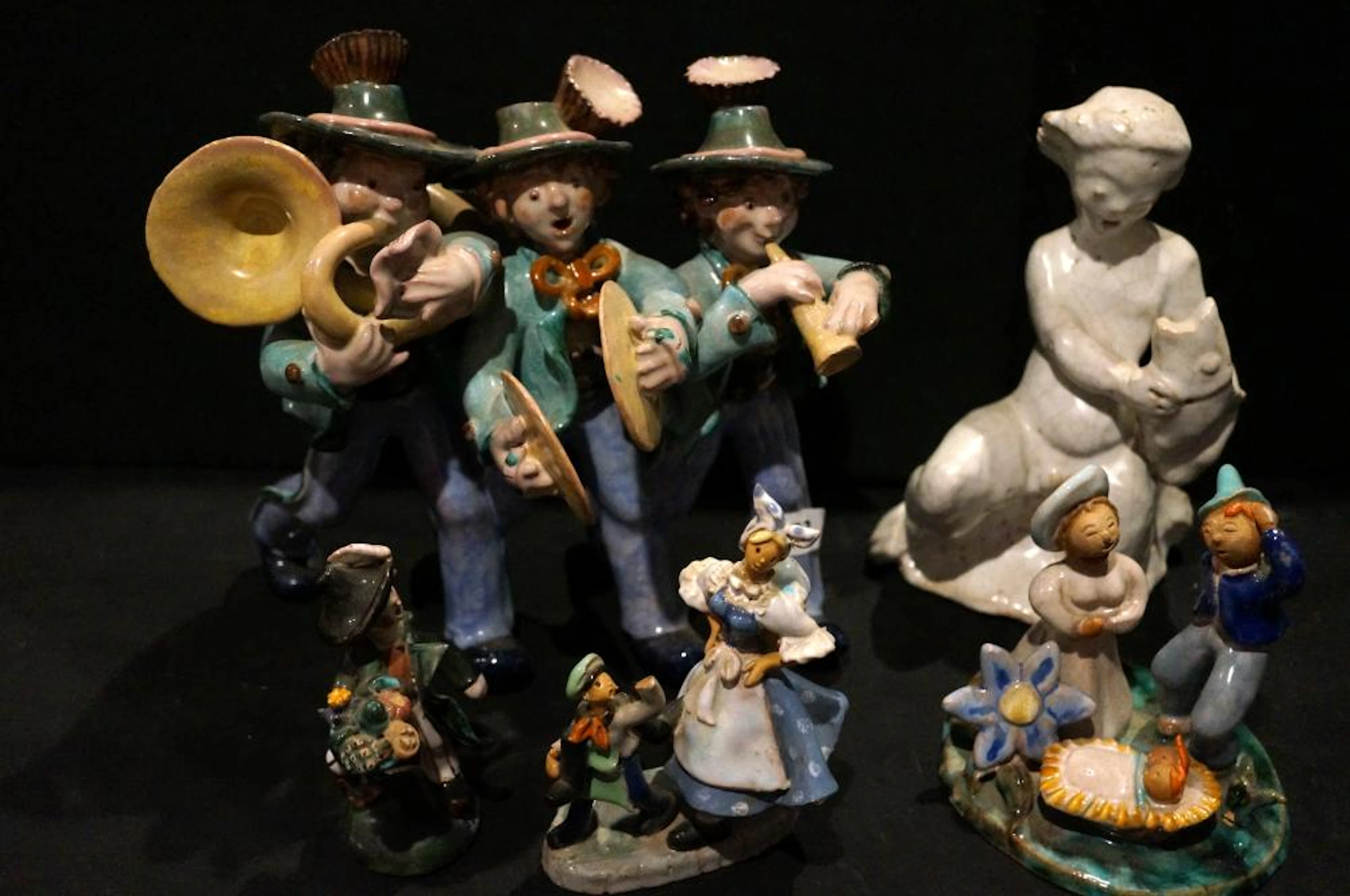 Several Austrian Wien Werkstatte Pottery figures