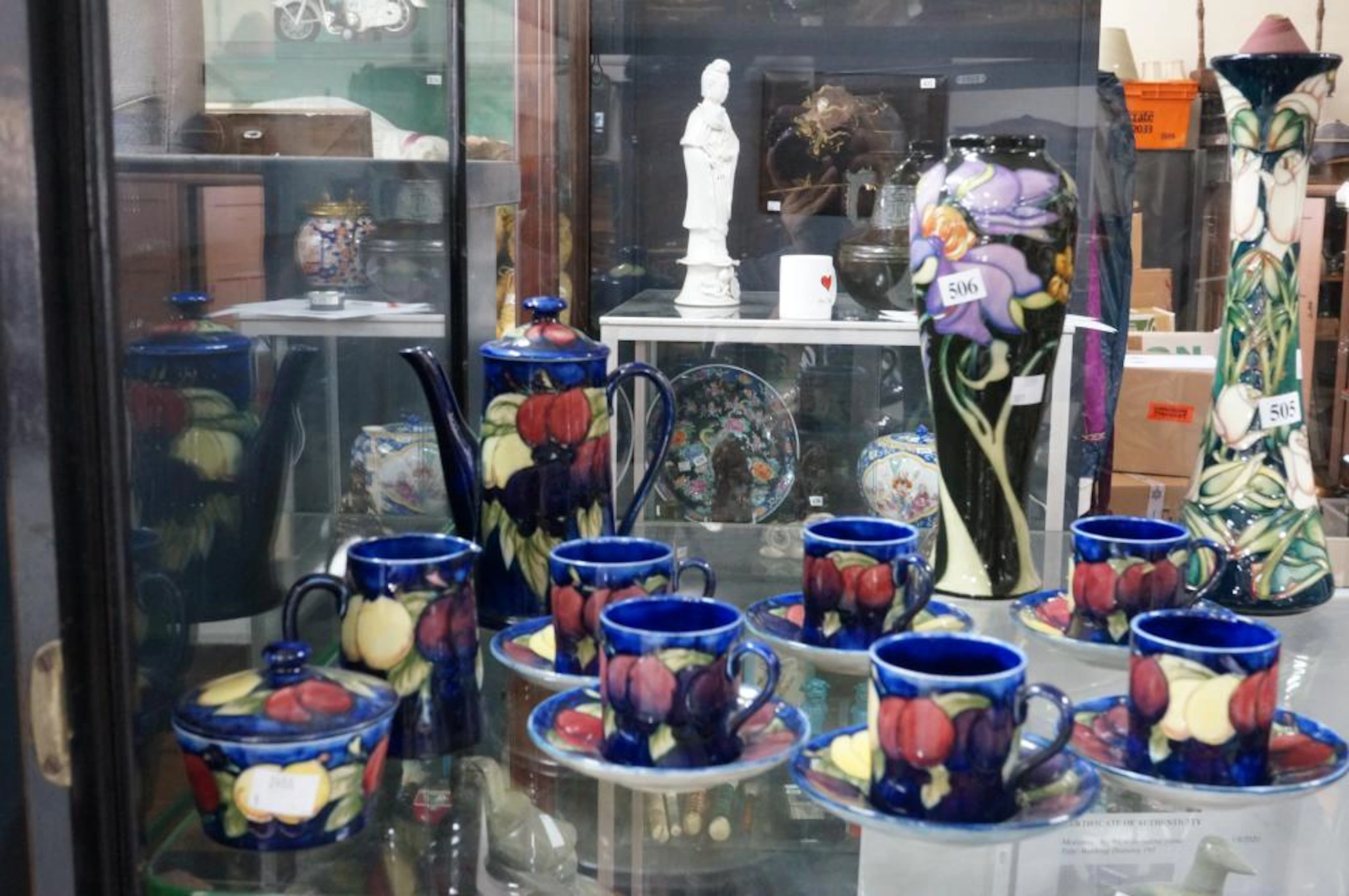 Moorcroft wisteria 15pc coffee set