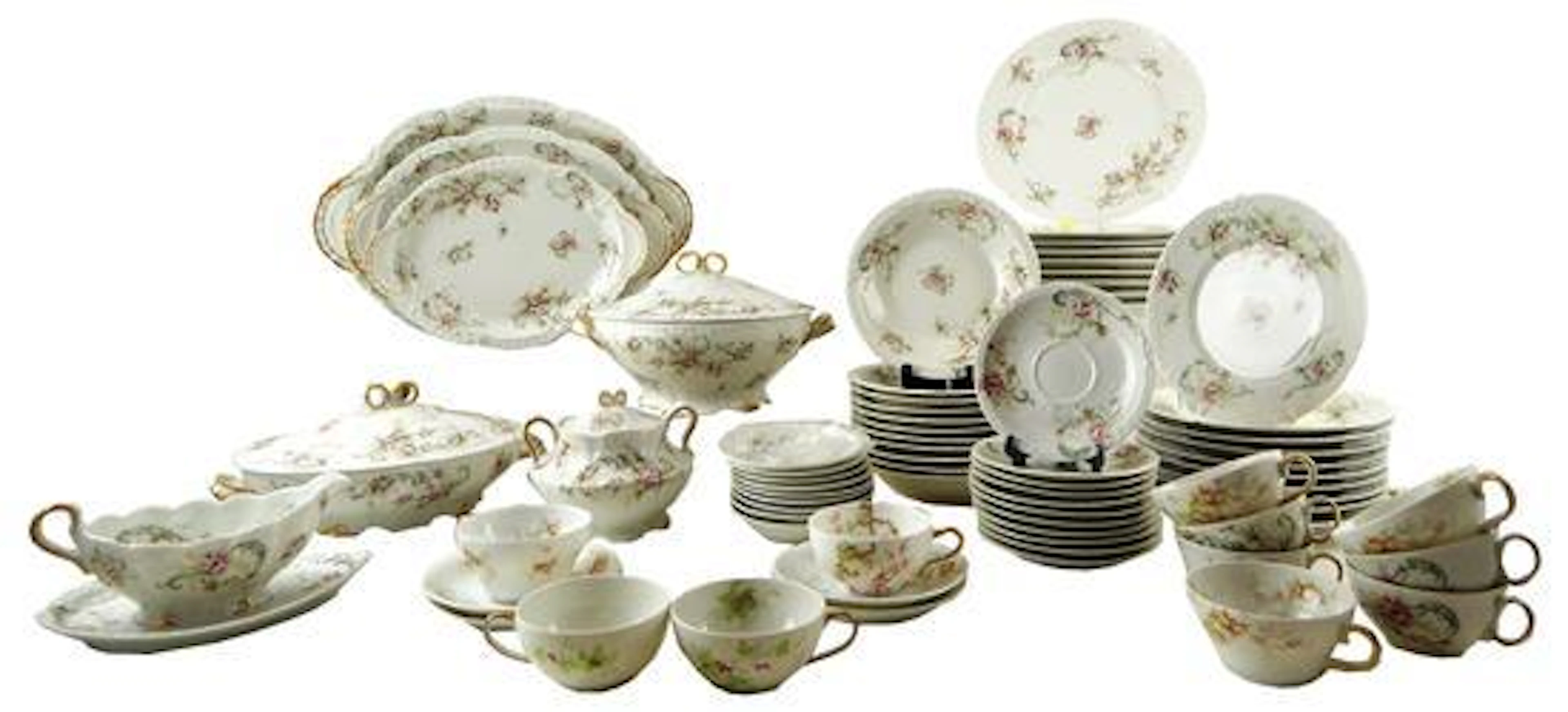 Limoges, France partial assembled dinner service