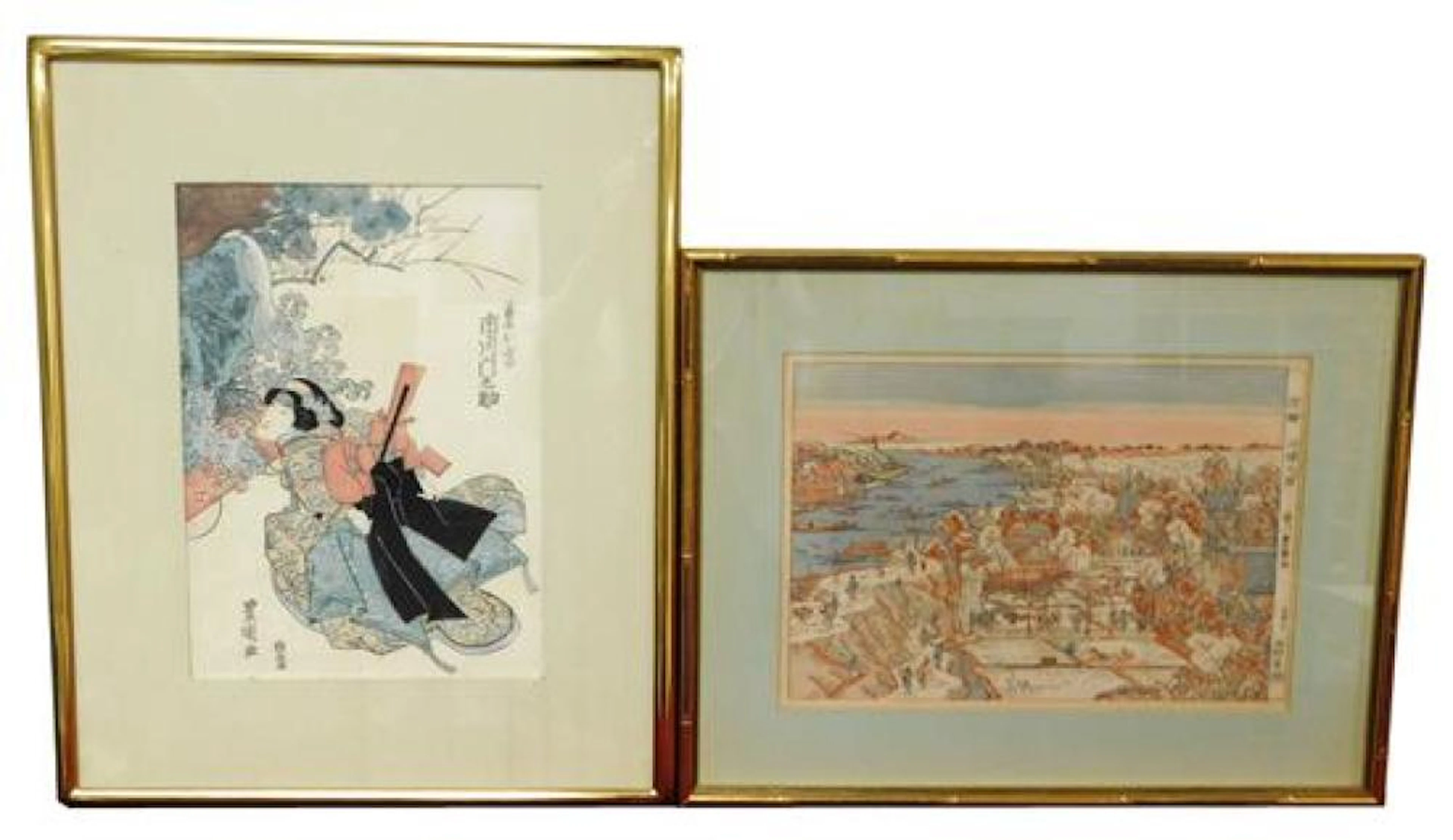 ASIAN: Two Japanese woodblock prints