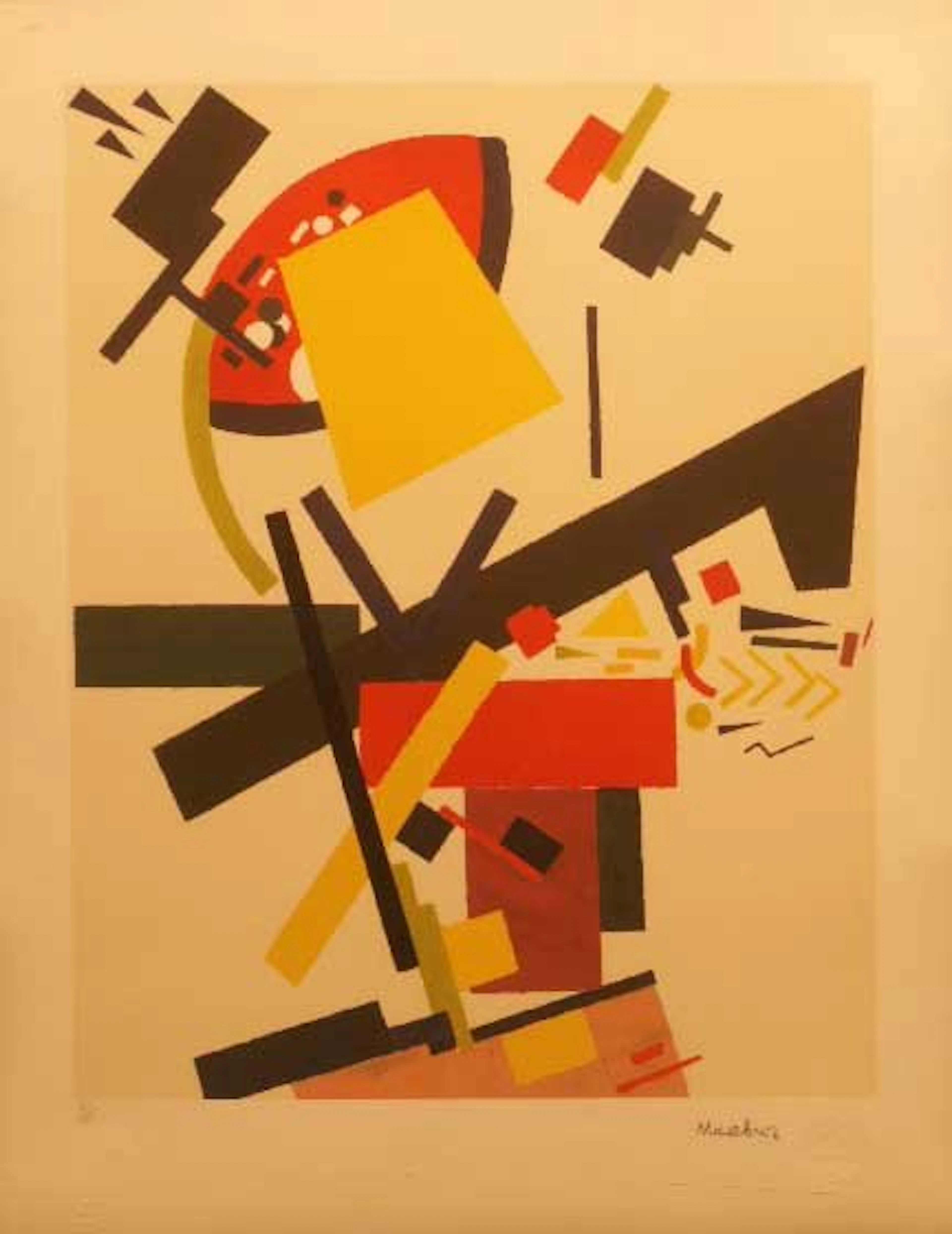 1140: COLORED LITHOGRAPH, ABSTRACT