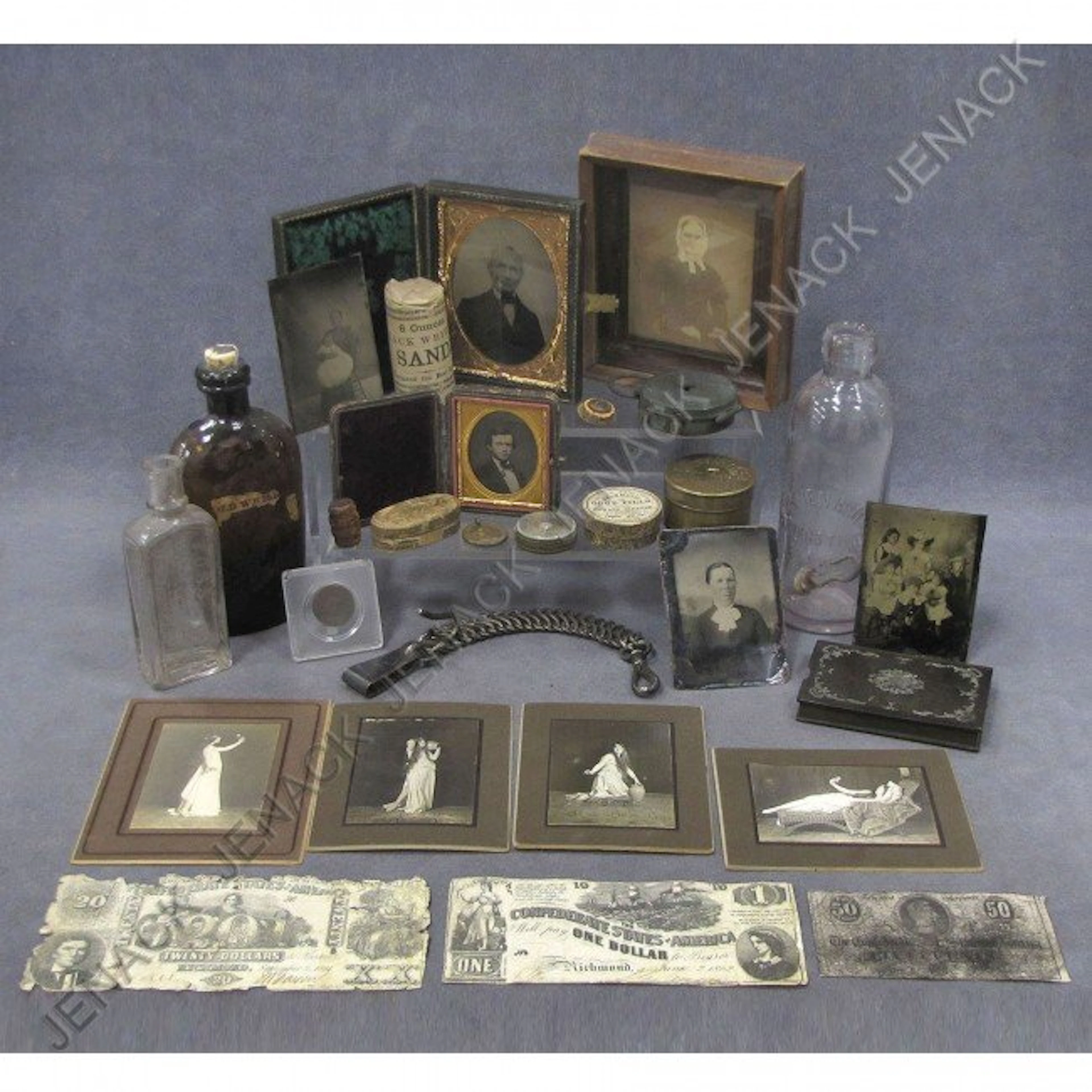 206: LOT CIVIL WAR ERA ARTICLES INCLUDING BOTTLES