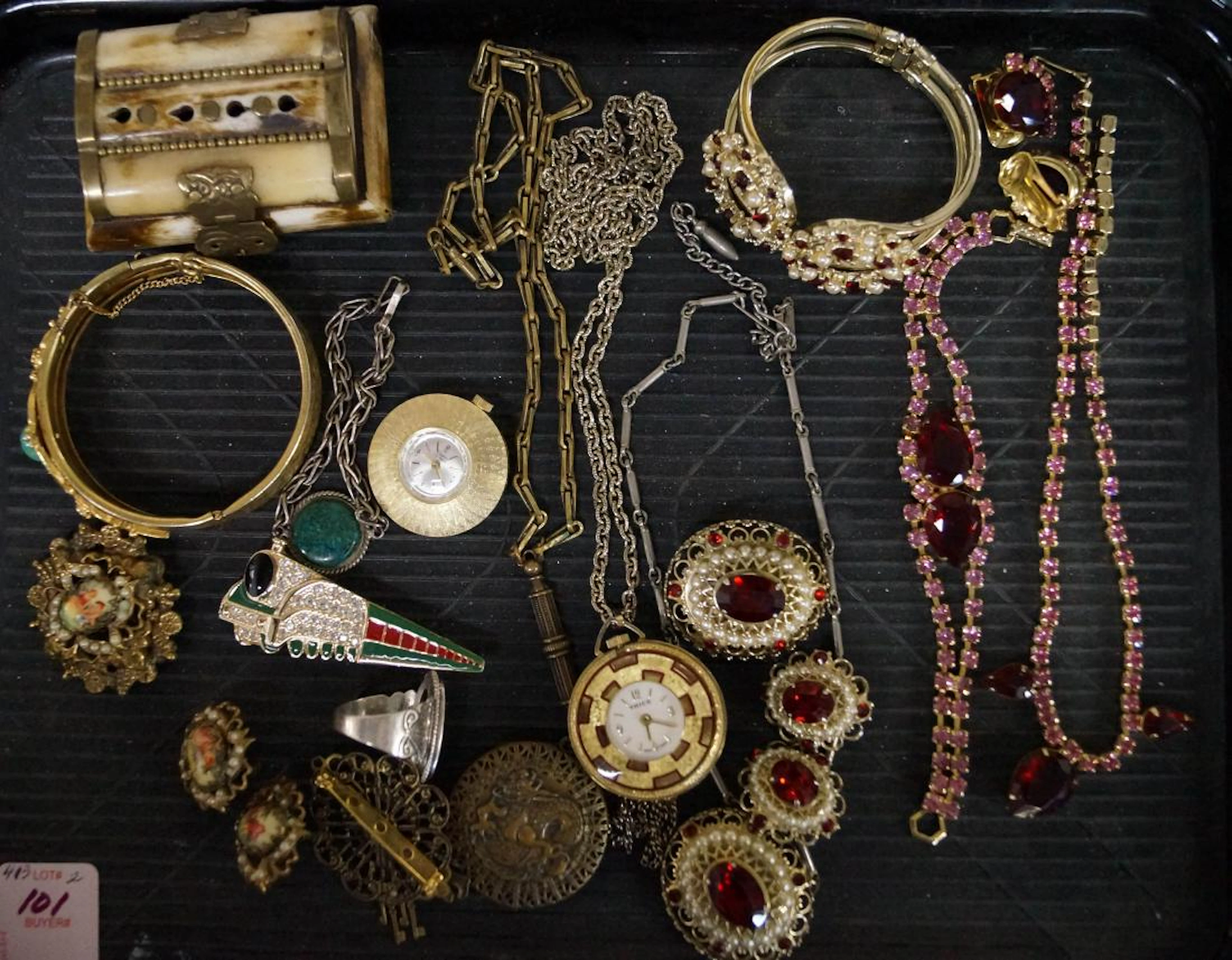 LOT ASSORTED COSTUME JEWELRY, SIGNED INCLUDING FLORENZA