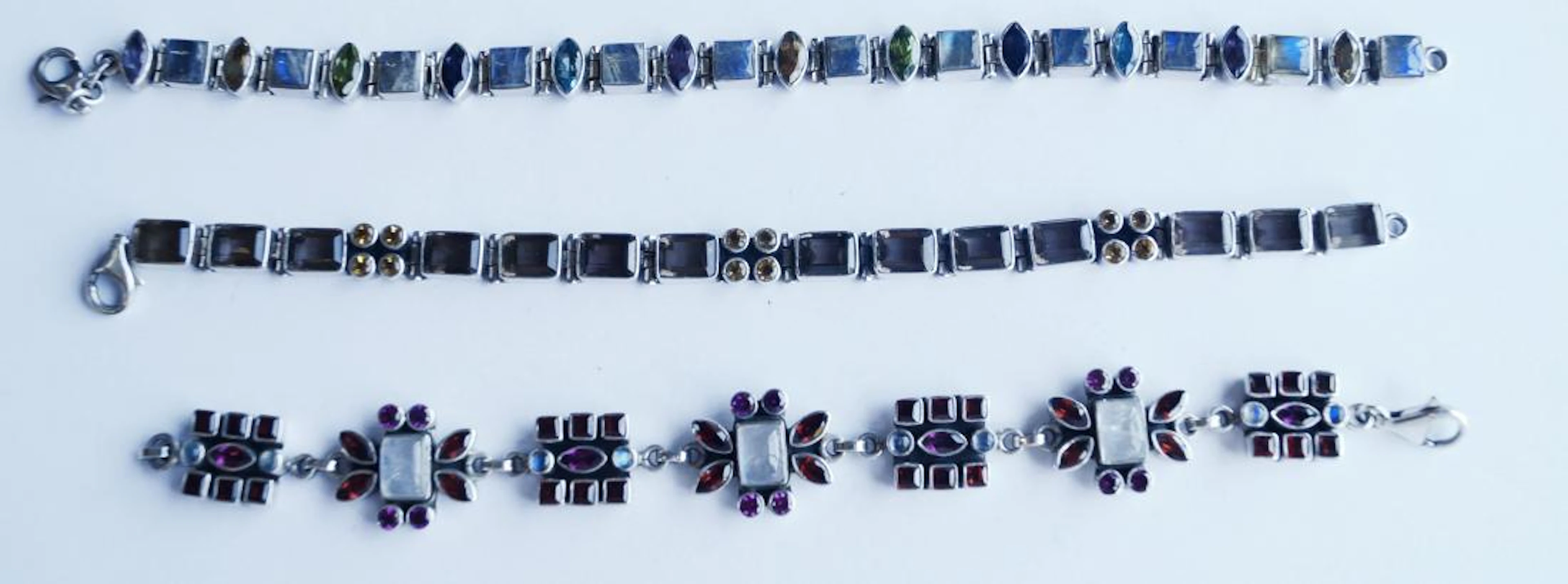 LOT (3) NICKY BUTLER STERLING AND MULTI-GEM SET