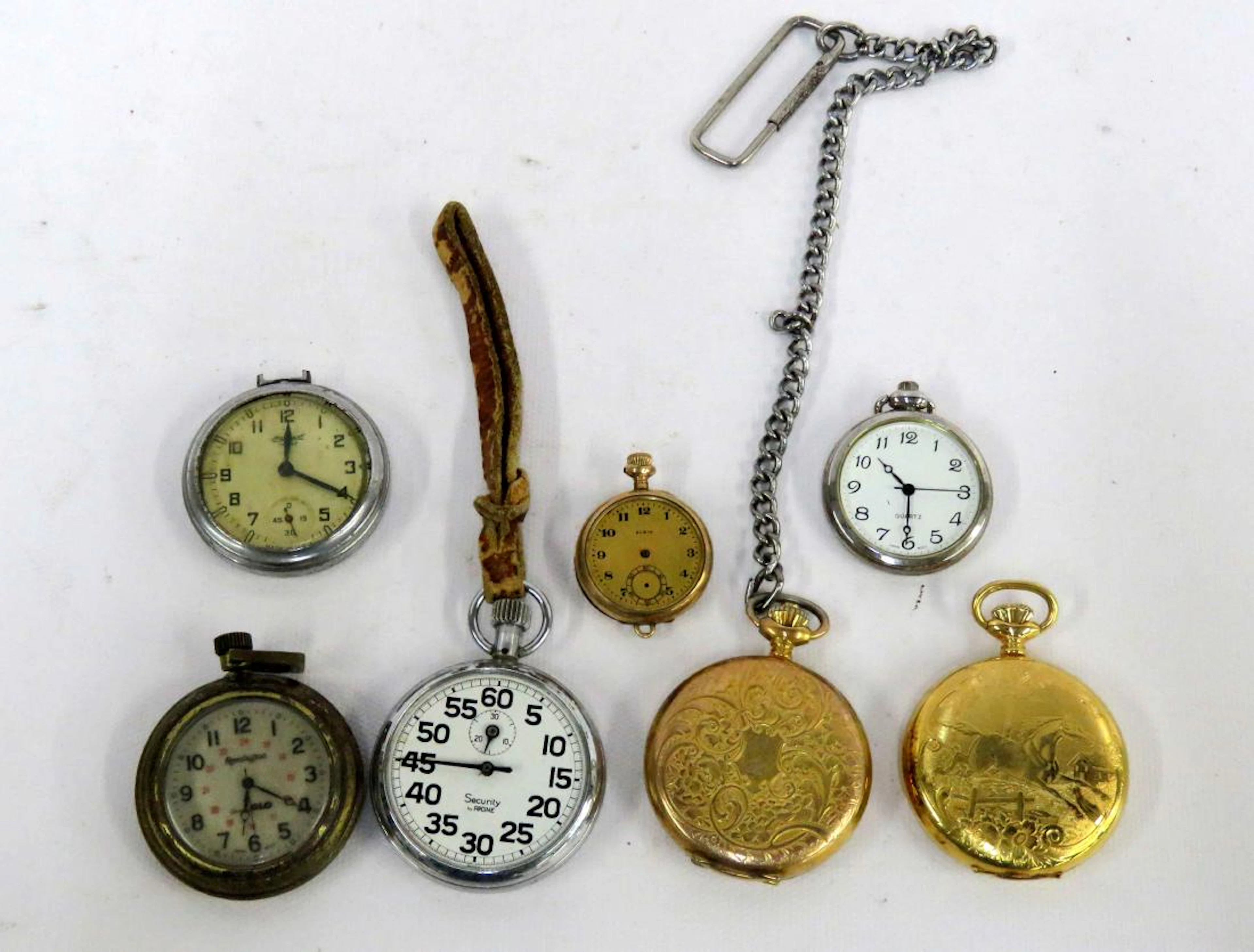 Lot (7) assorted vintage pocket and pendant watches