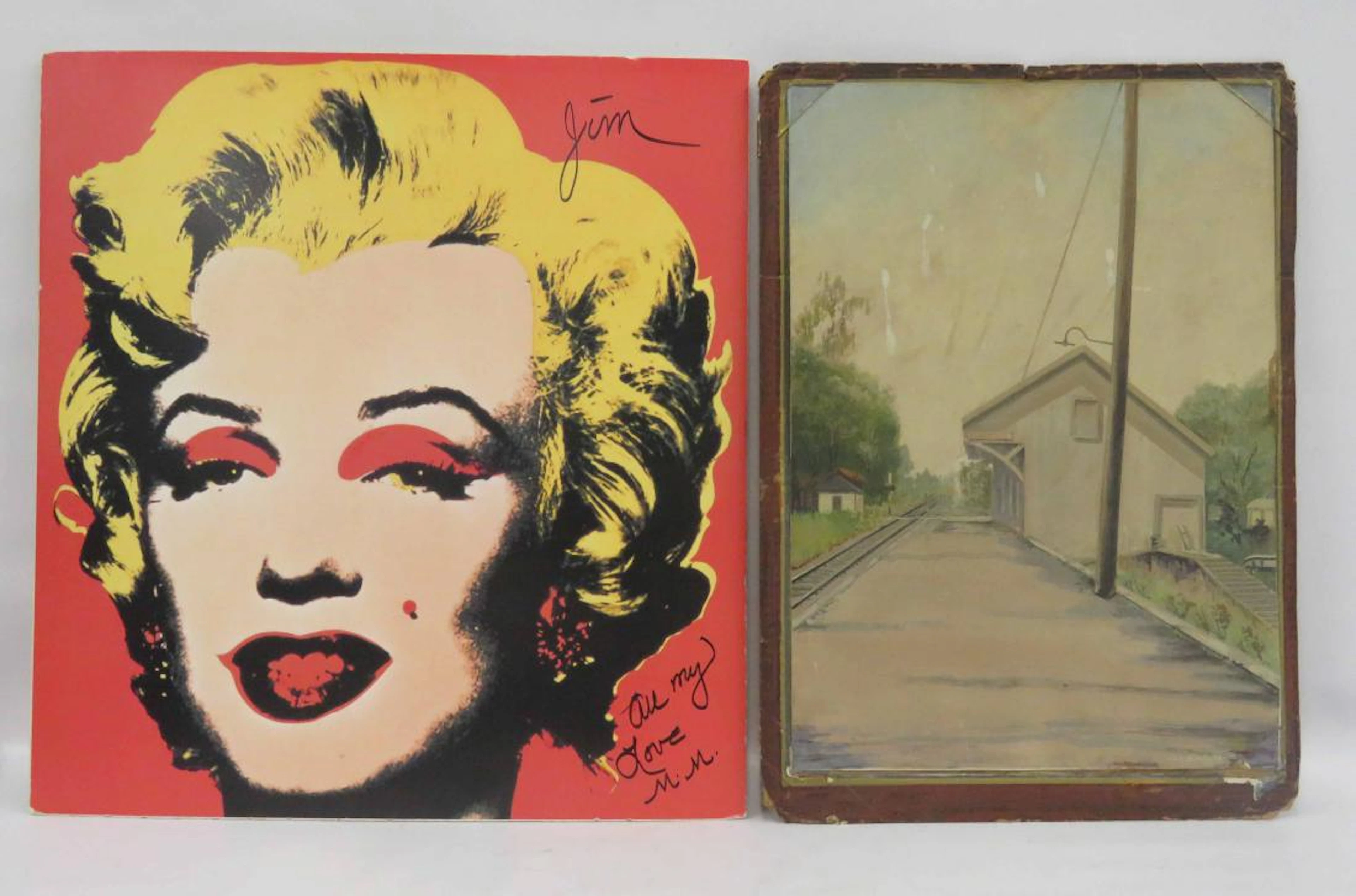 Lot (3) including after andy warhol, marilyn, 25 5/8 x