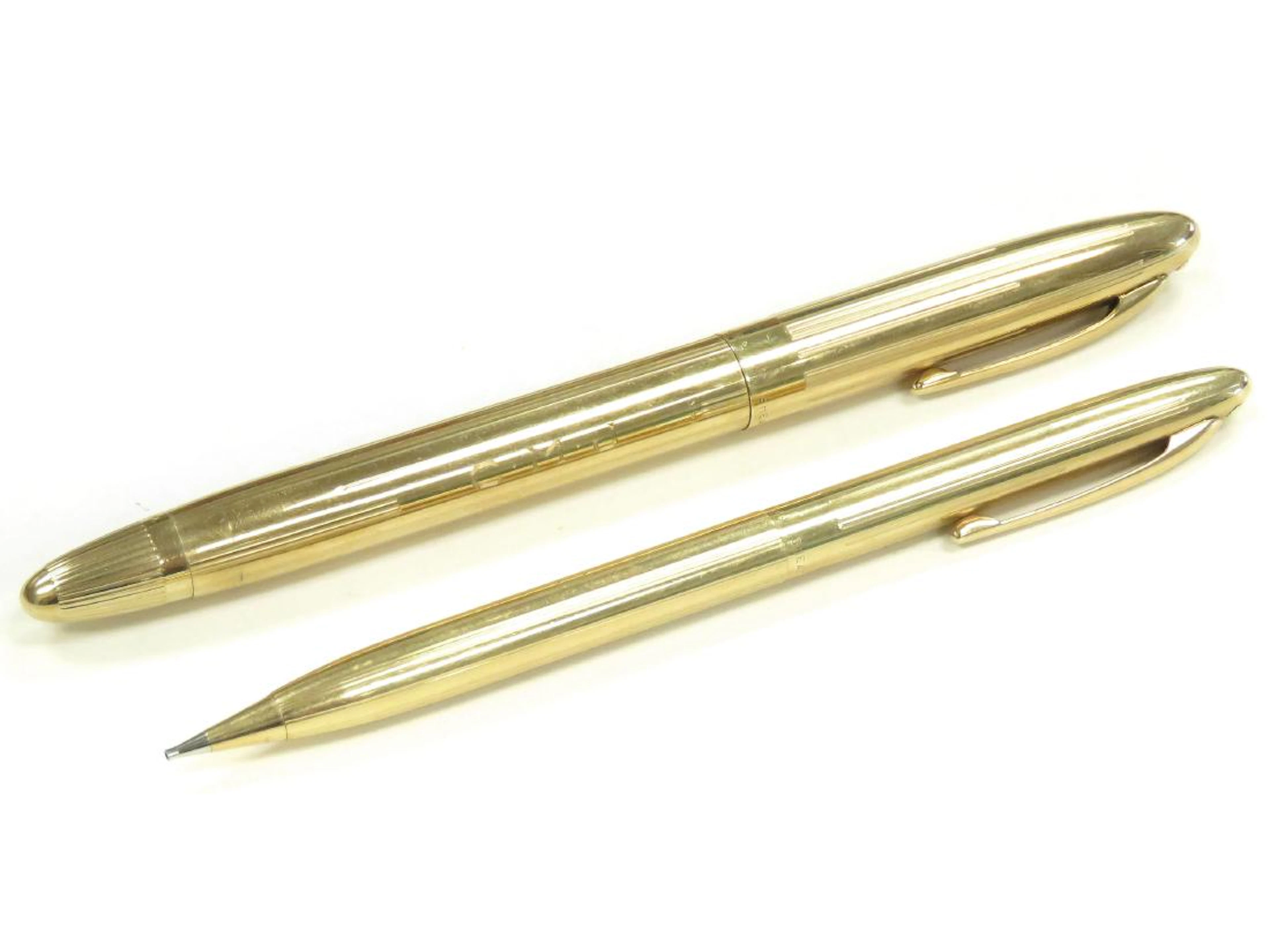 Set (2) sheaffer 14k lifetime snorkel fountain pen and