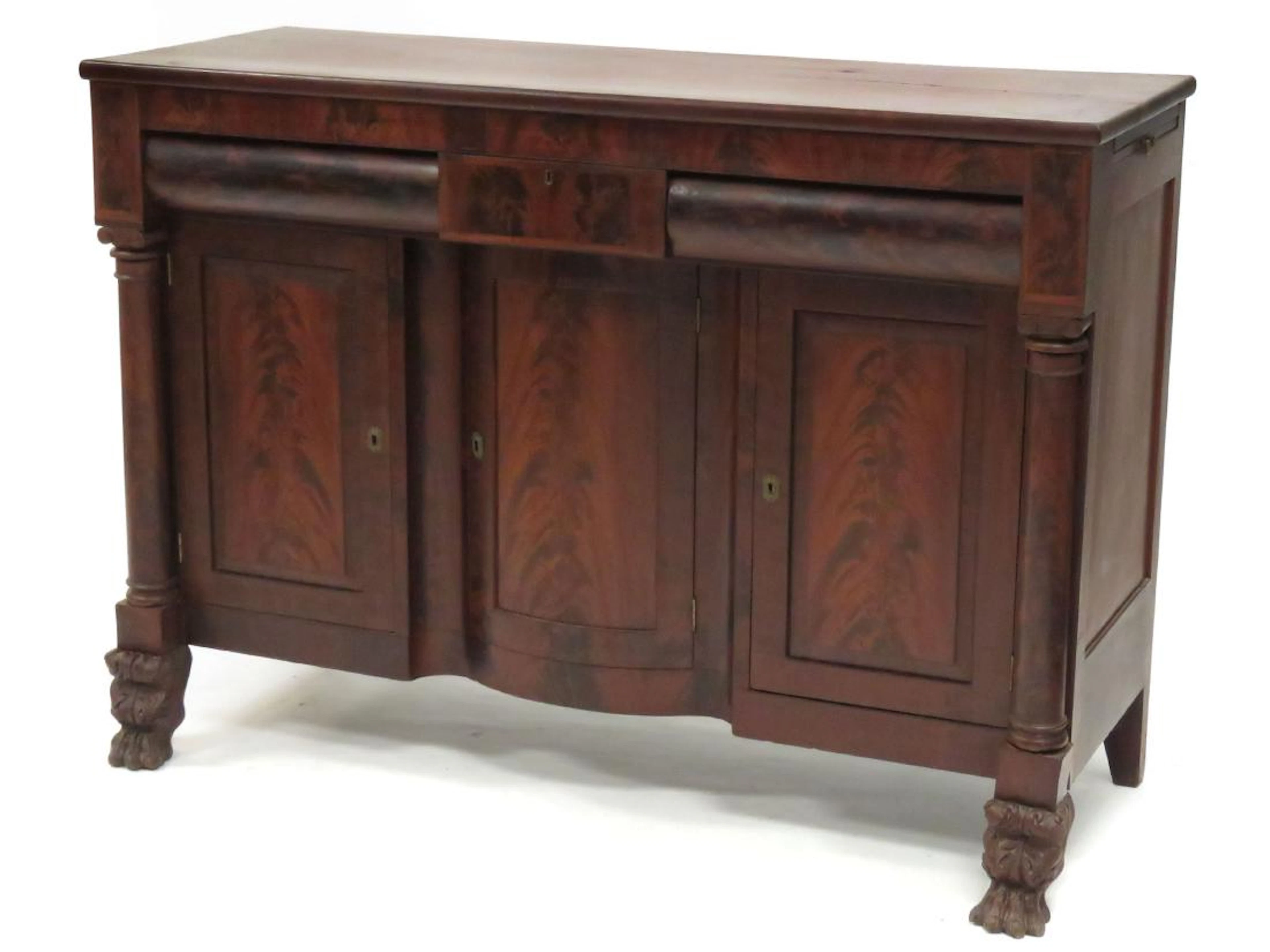 Federal carved mahogany sideboard, 19th century. height