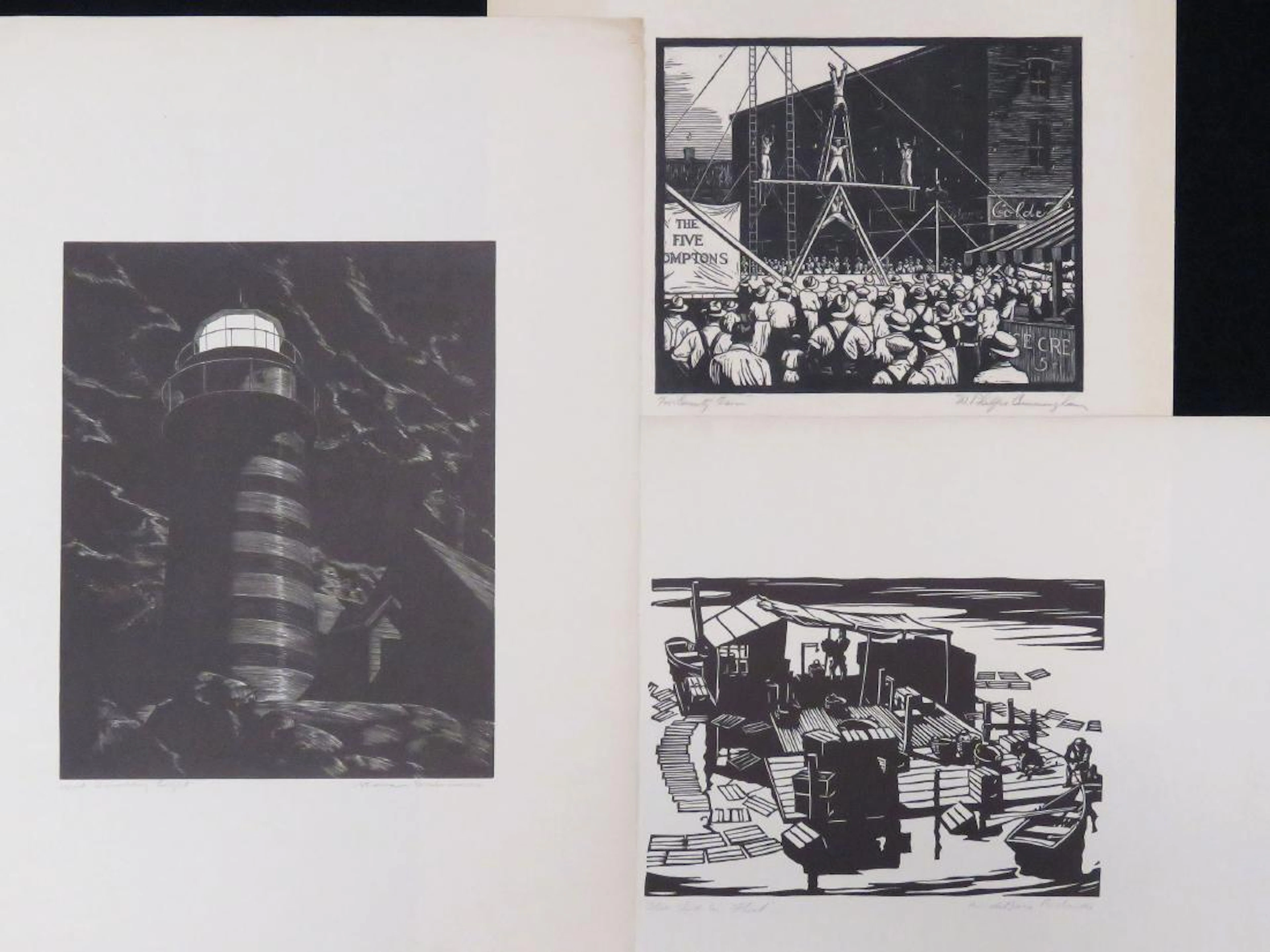 Lot (3) american prints including william phelps