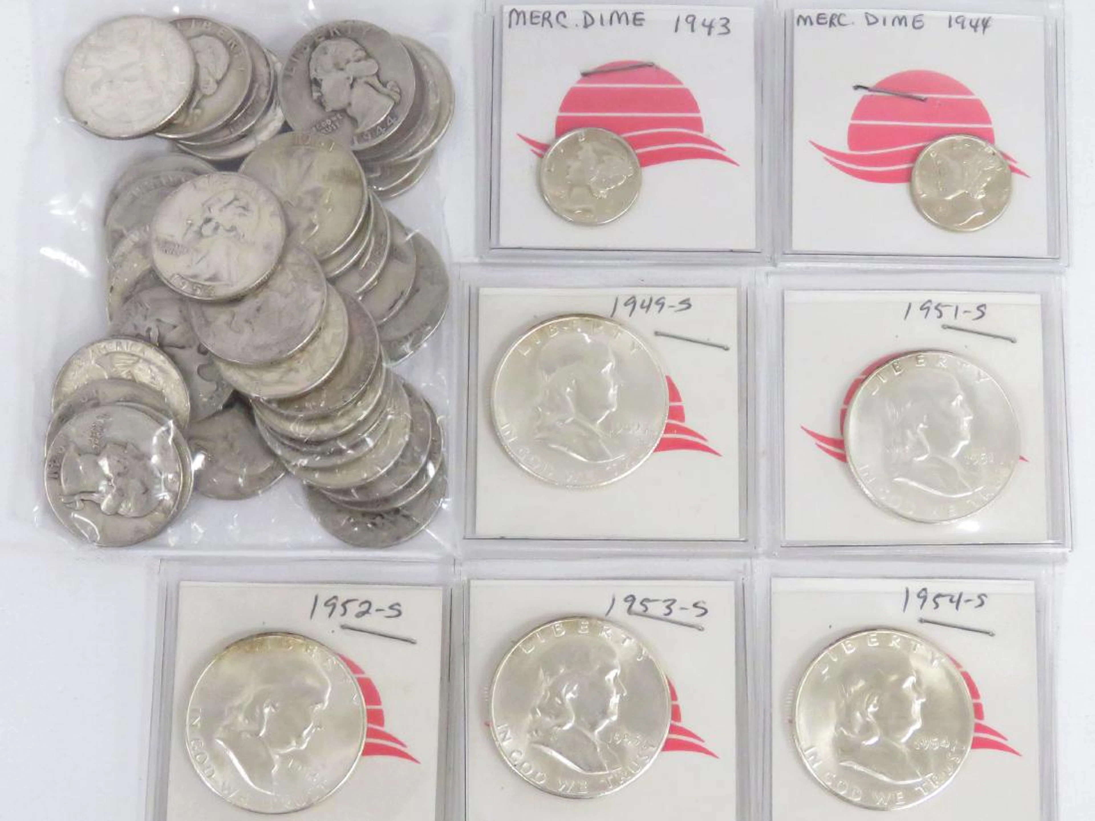 Lot (47) including (40) assorted washington silver