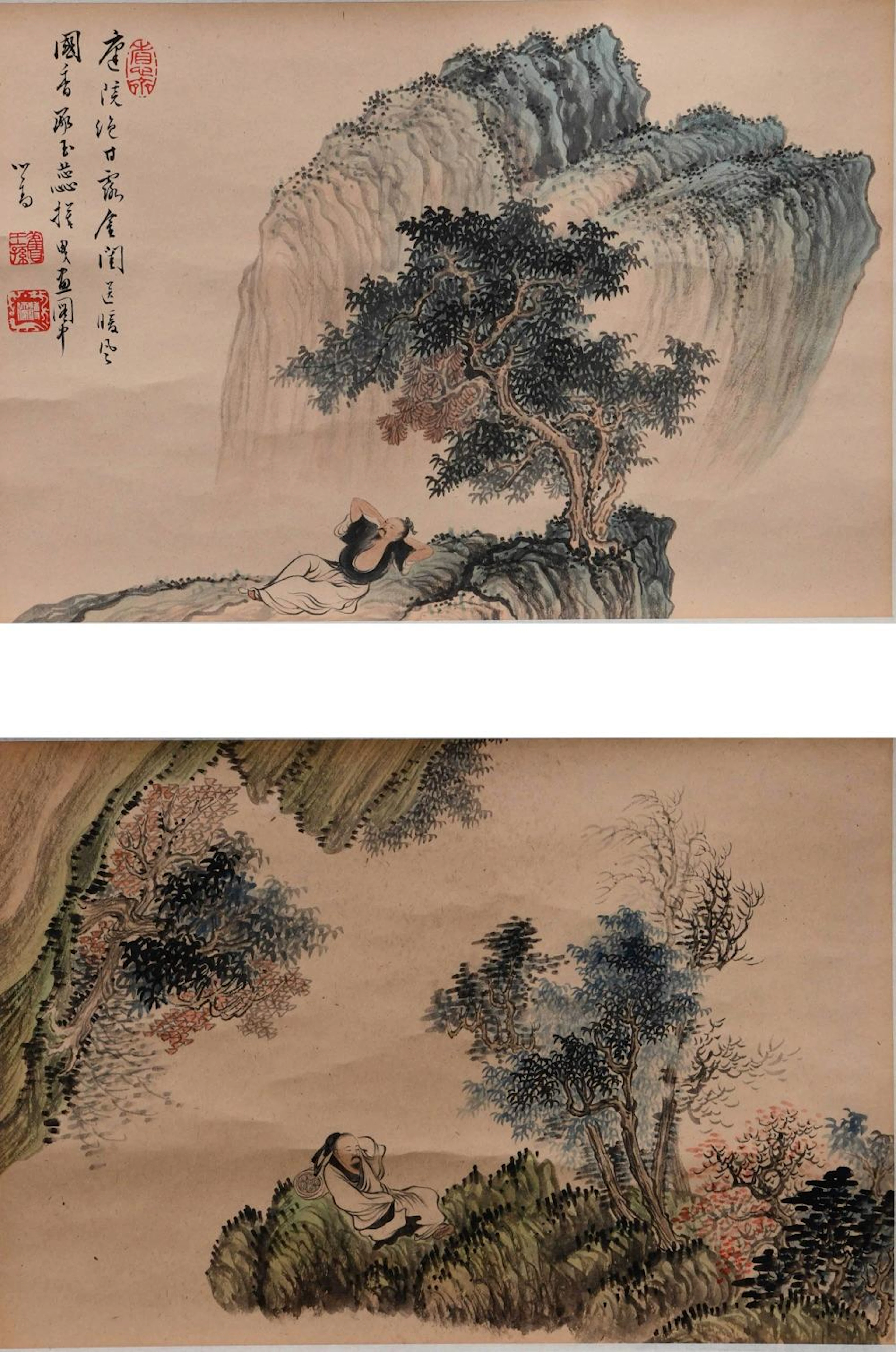 A CHINESE LANDSCAPE PAINTING, PU RU MARK