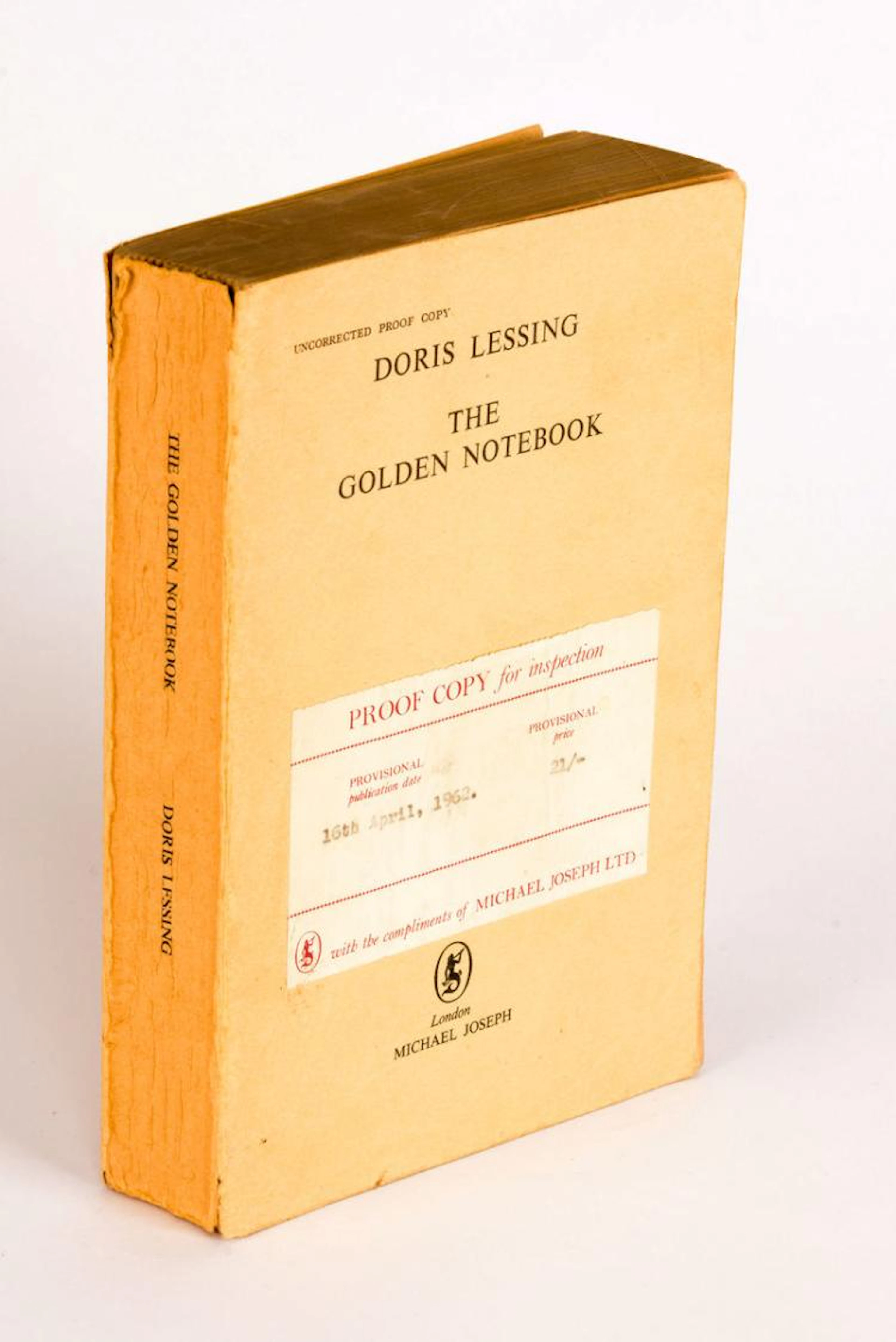 LESSING: The Golden Notebook (PROOF COPY)