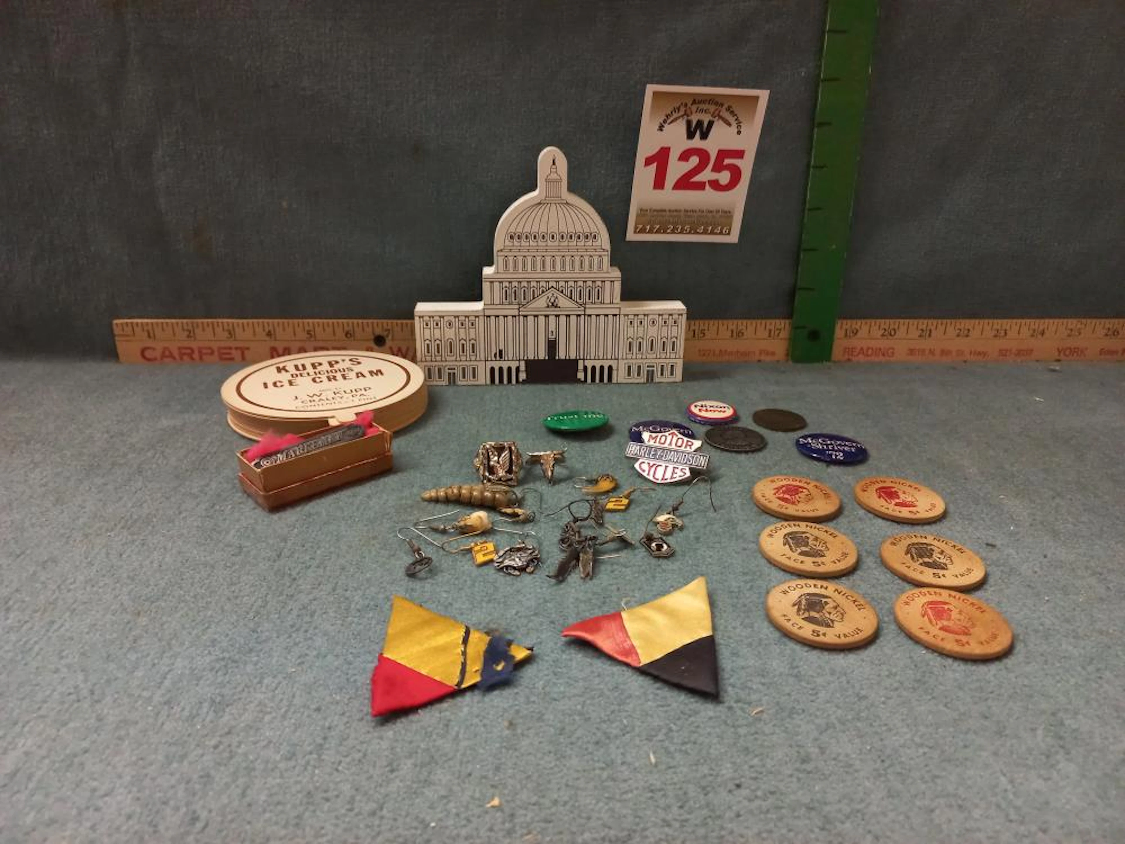 Kupp's Ice Cream Lids/earrings/Wooden Nickels