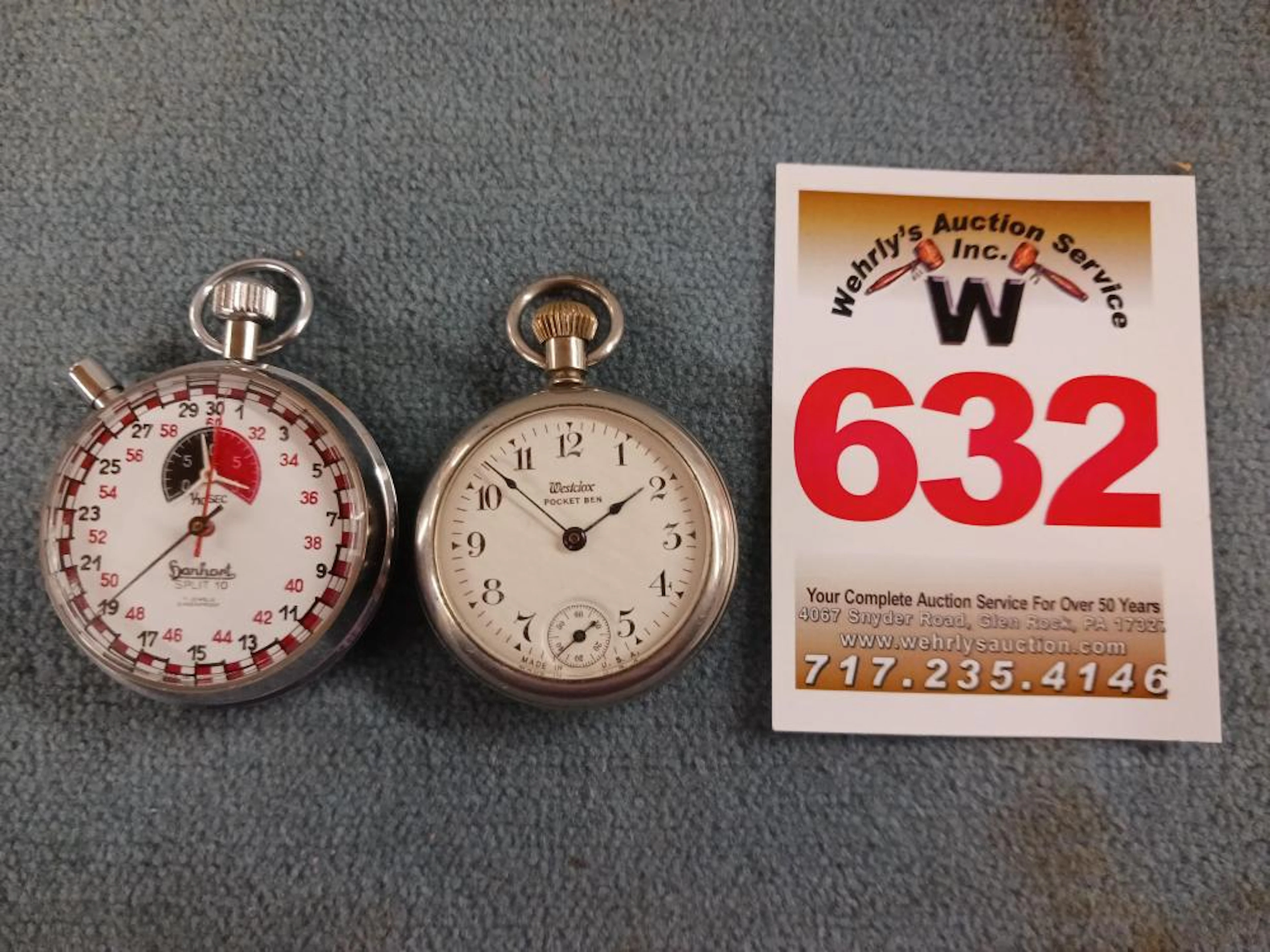westclox pocket watch / hanhart stop watch