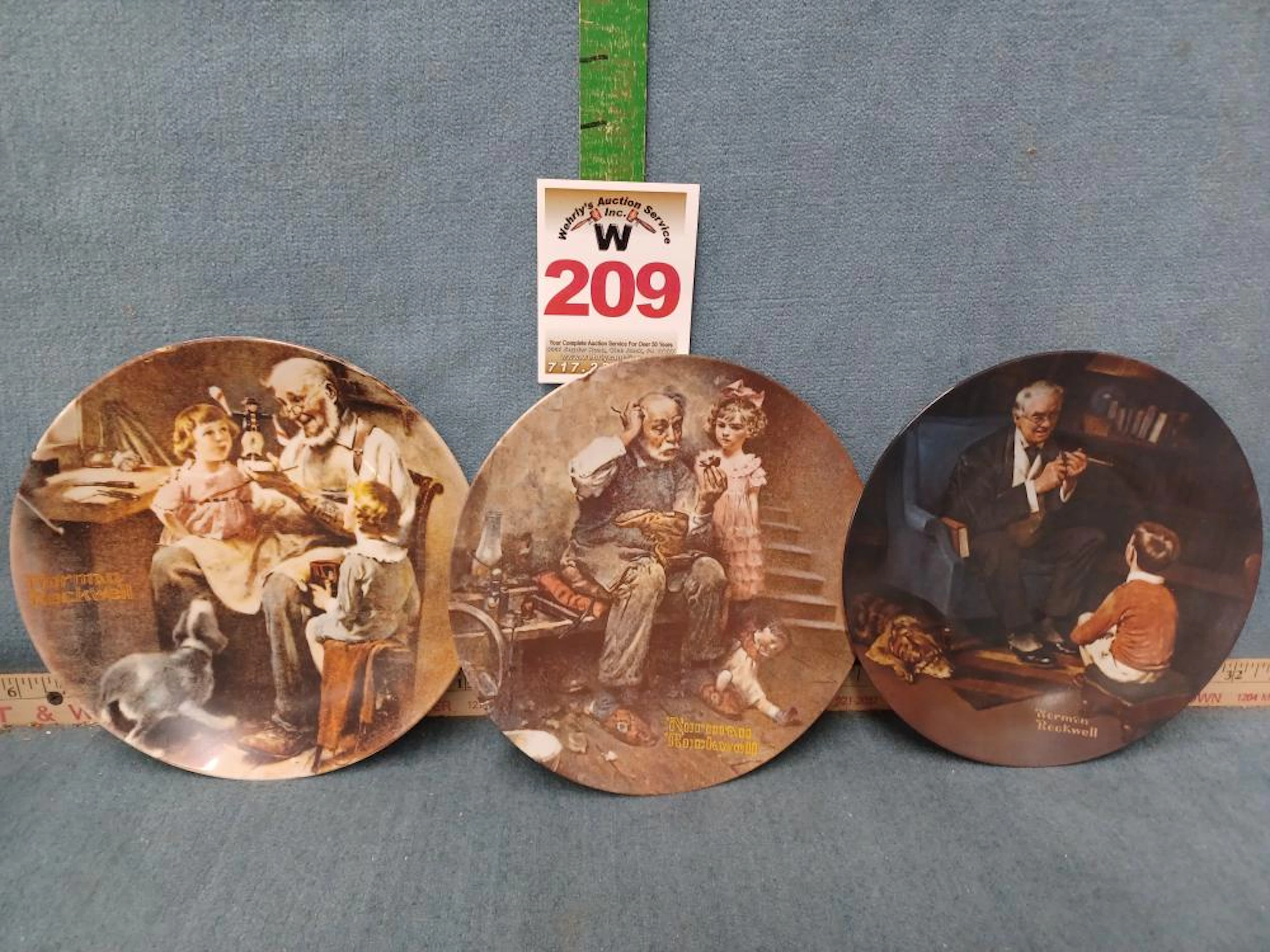 3 Norman Rockwell Collector Plates