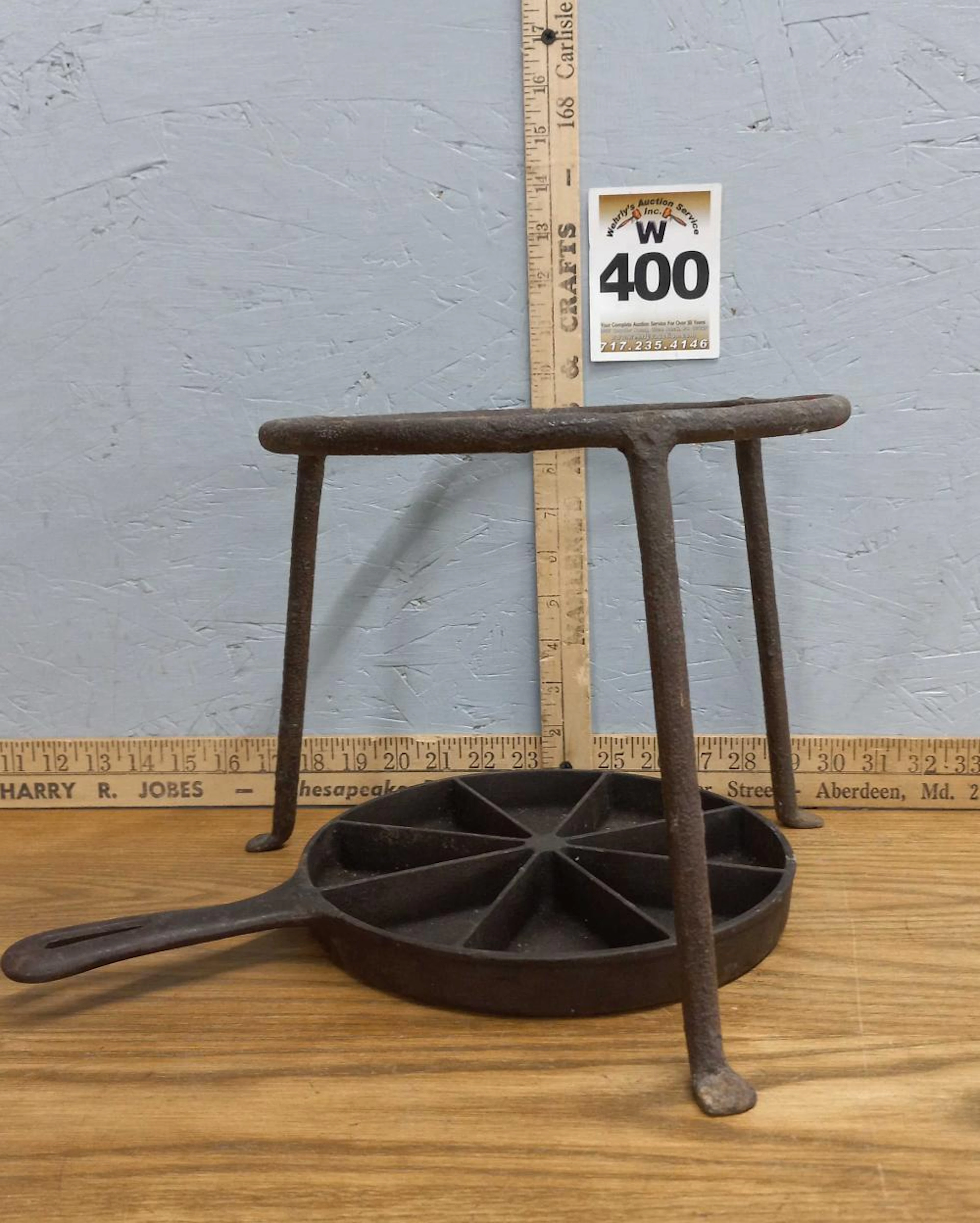 Cast Iron Stand and Cast Iron Cornbread pa