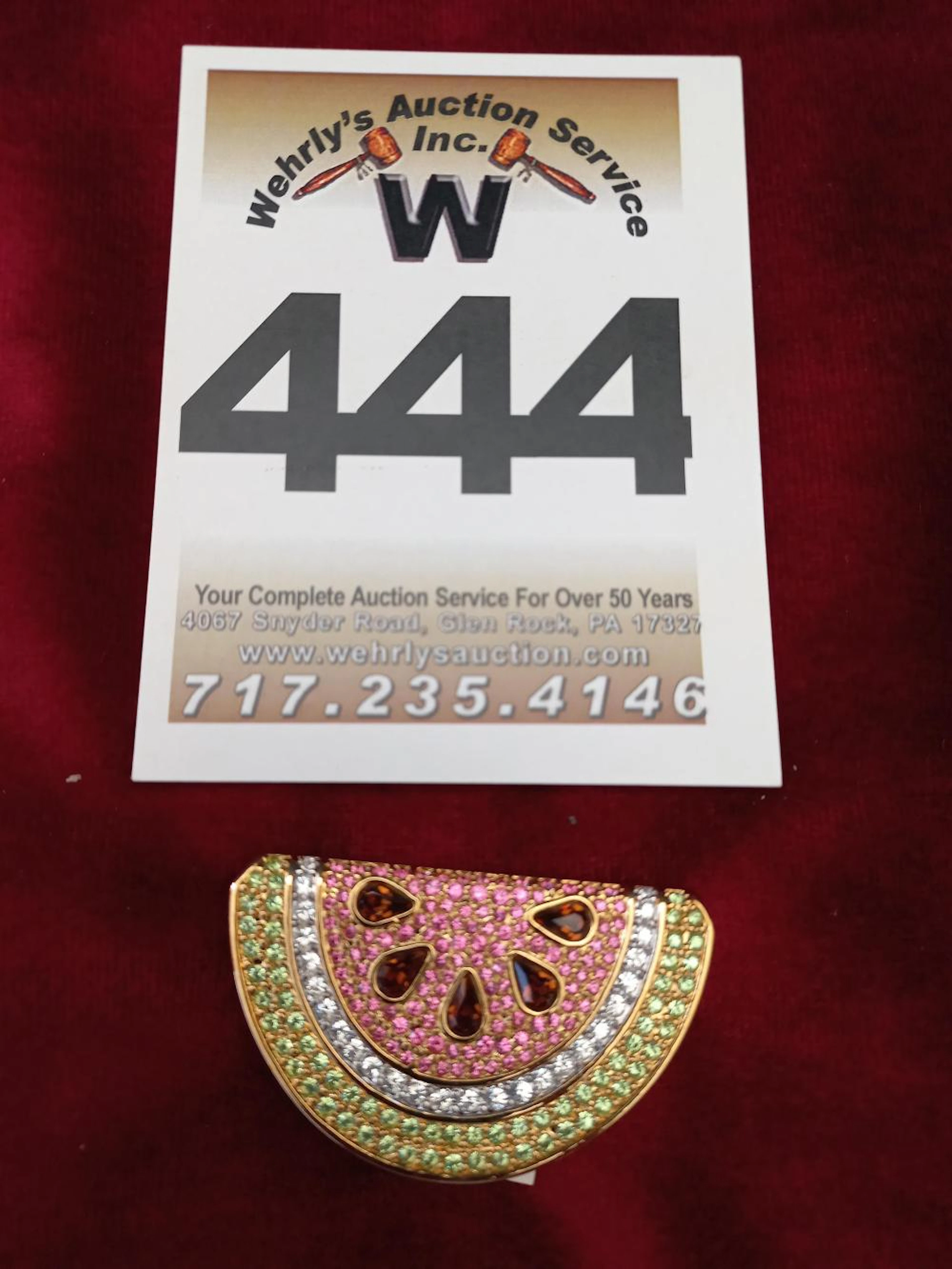 Swarovski Watermelon Slice Pi